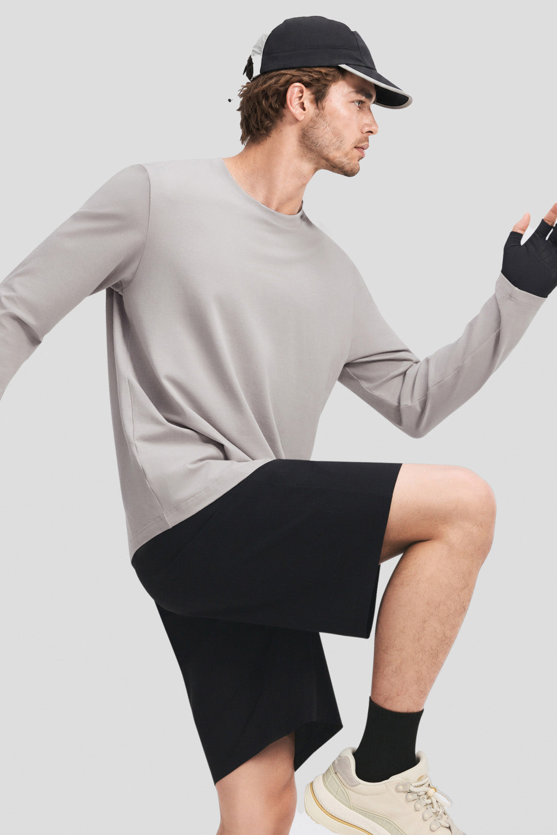Unisex Stretch Breathable Crew-Neck Long-Sleeve T-Shirt CT013