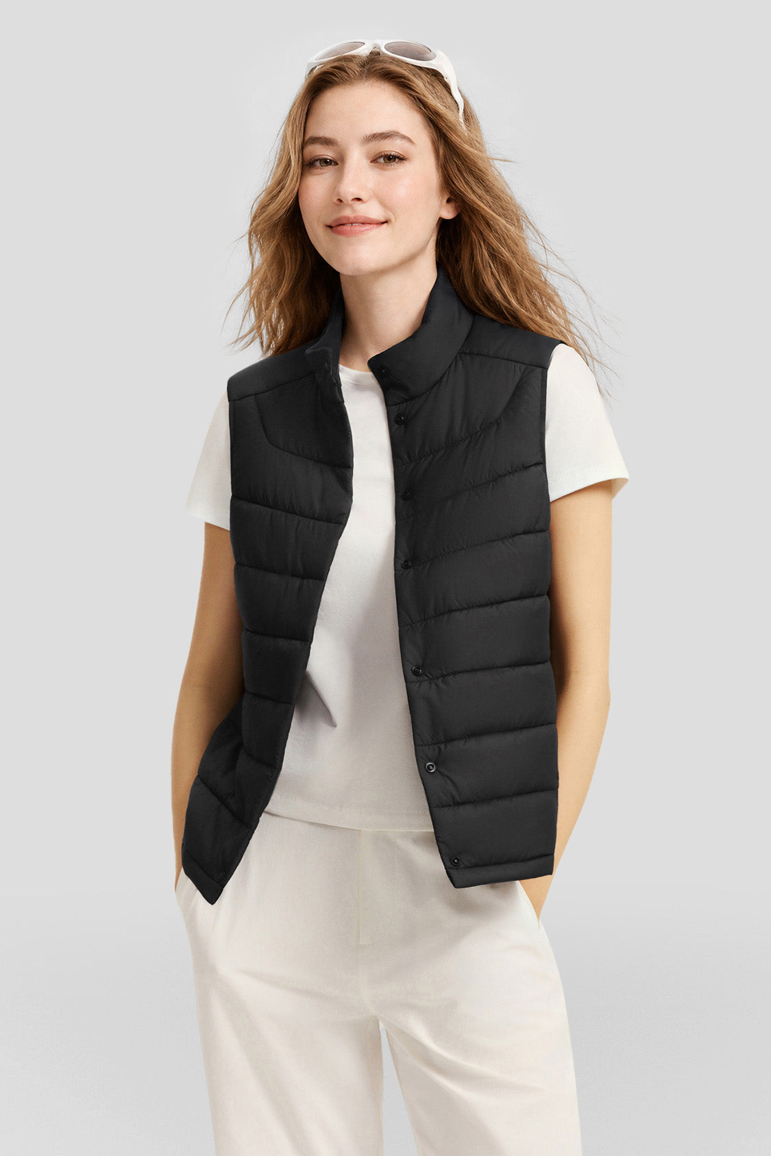 Gilet imbottito leggero da donna (calore medio) PF007