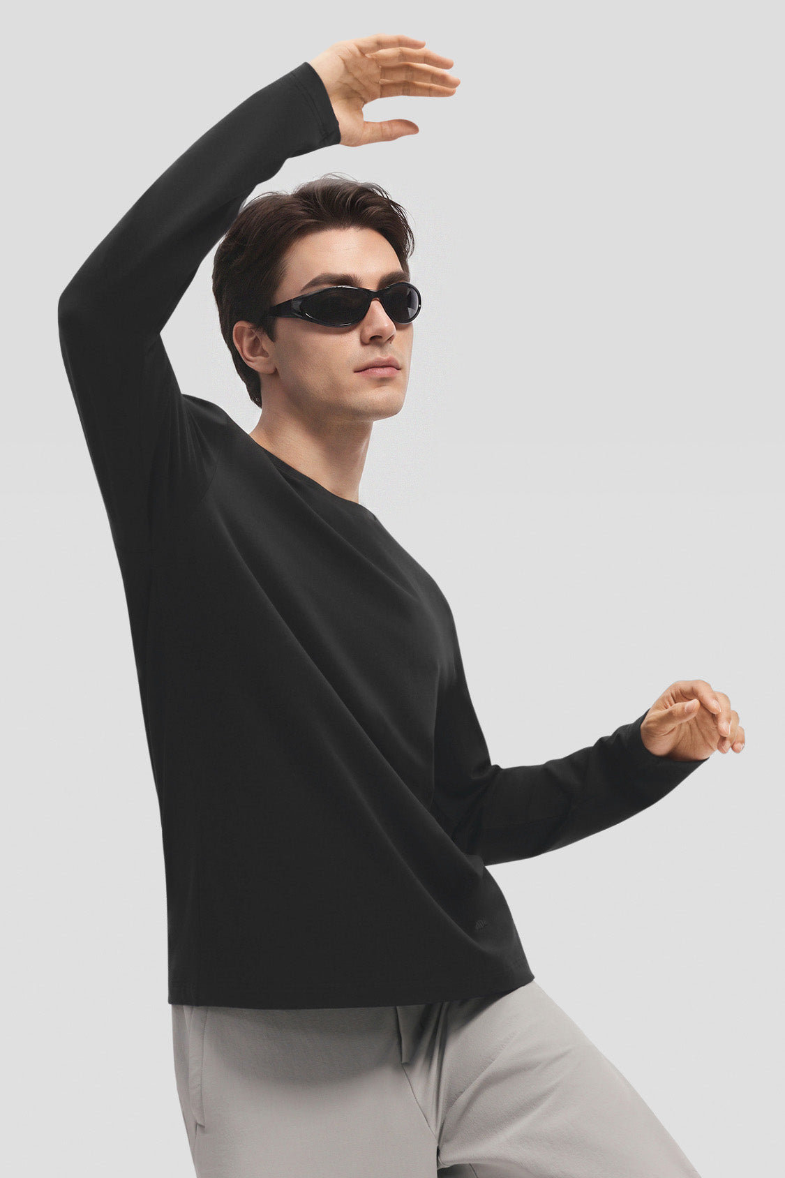 Unisex Stretch Breathable Crew-Neck Long-Sleeve T-Shirt CT013