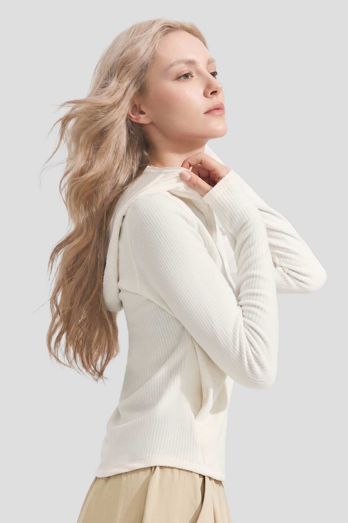Women's Slim-Fit Fleece Sun Protection Jacket UV008