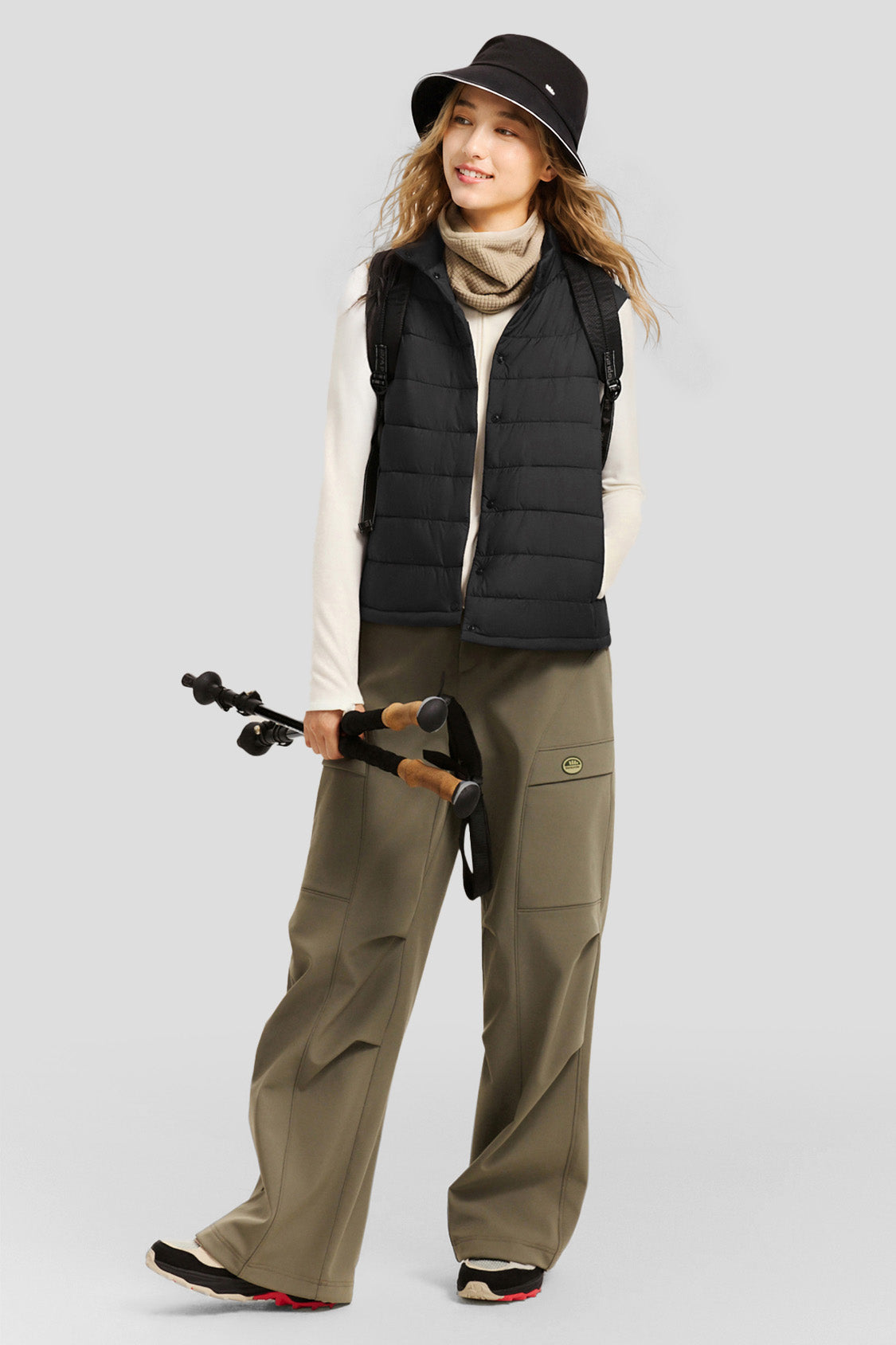 Gilet imbottito leggero da donna (calore medio) PF007
