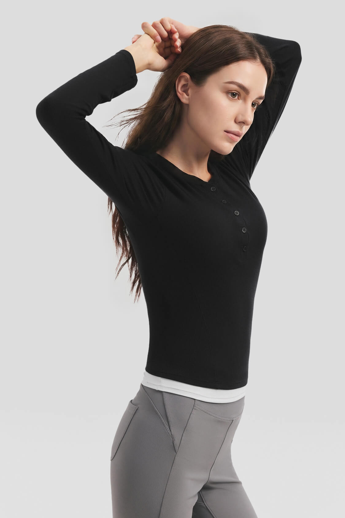 Women's Double-Layer Slim-Fit Base Layer Top HE019