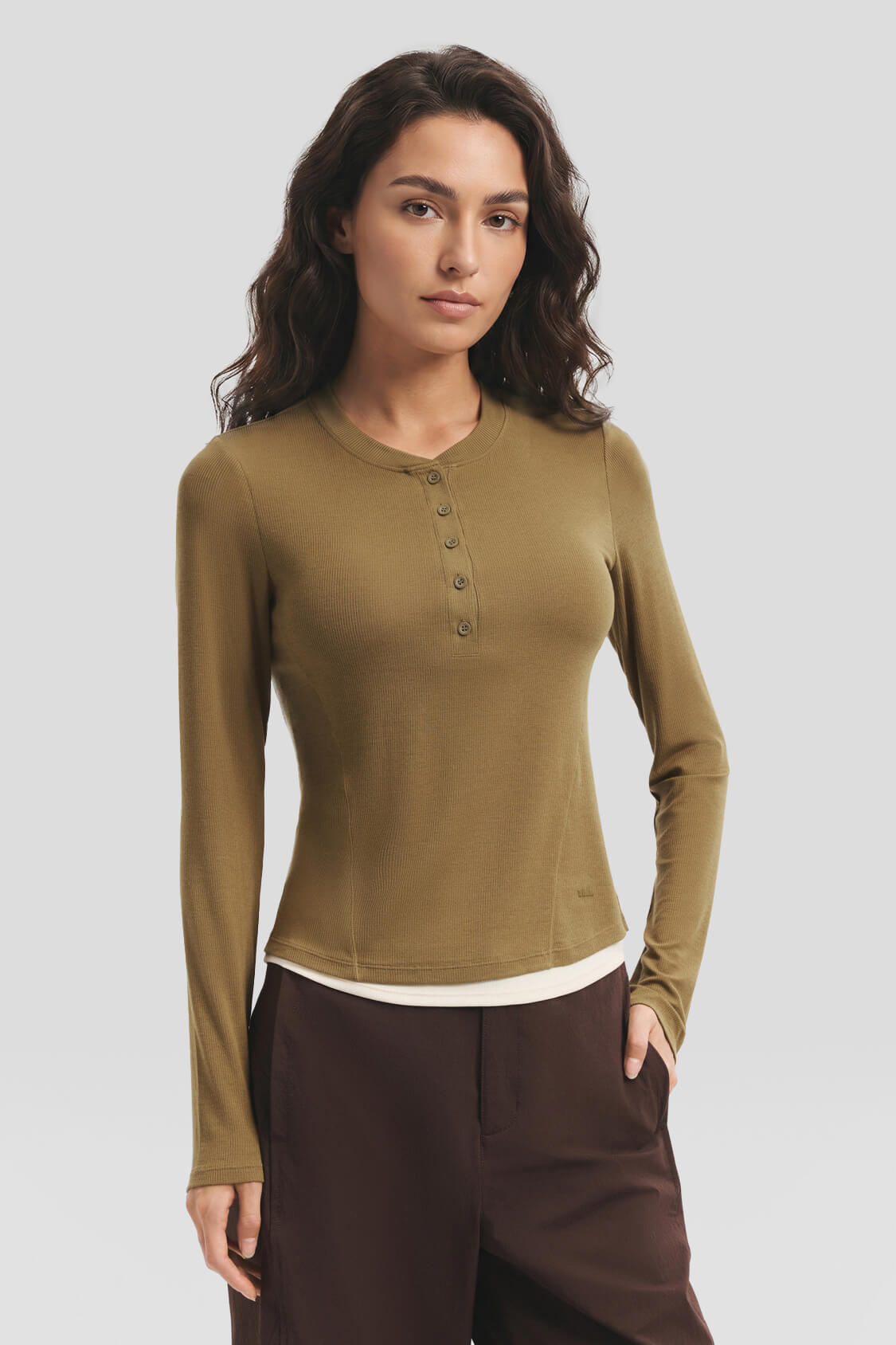Women's Double-Layer Slim-Fit Base Layer Top HE019