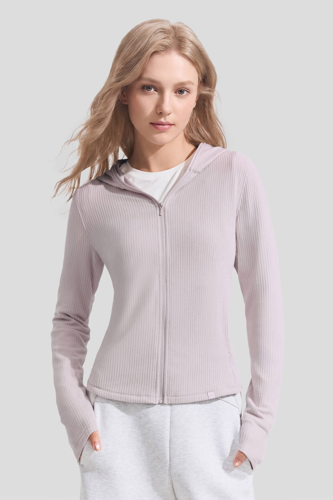 Women's Slim-Fit Fleece Sun Protection Jacket UV008