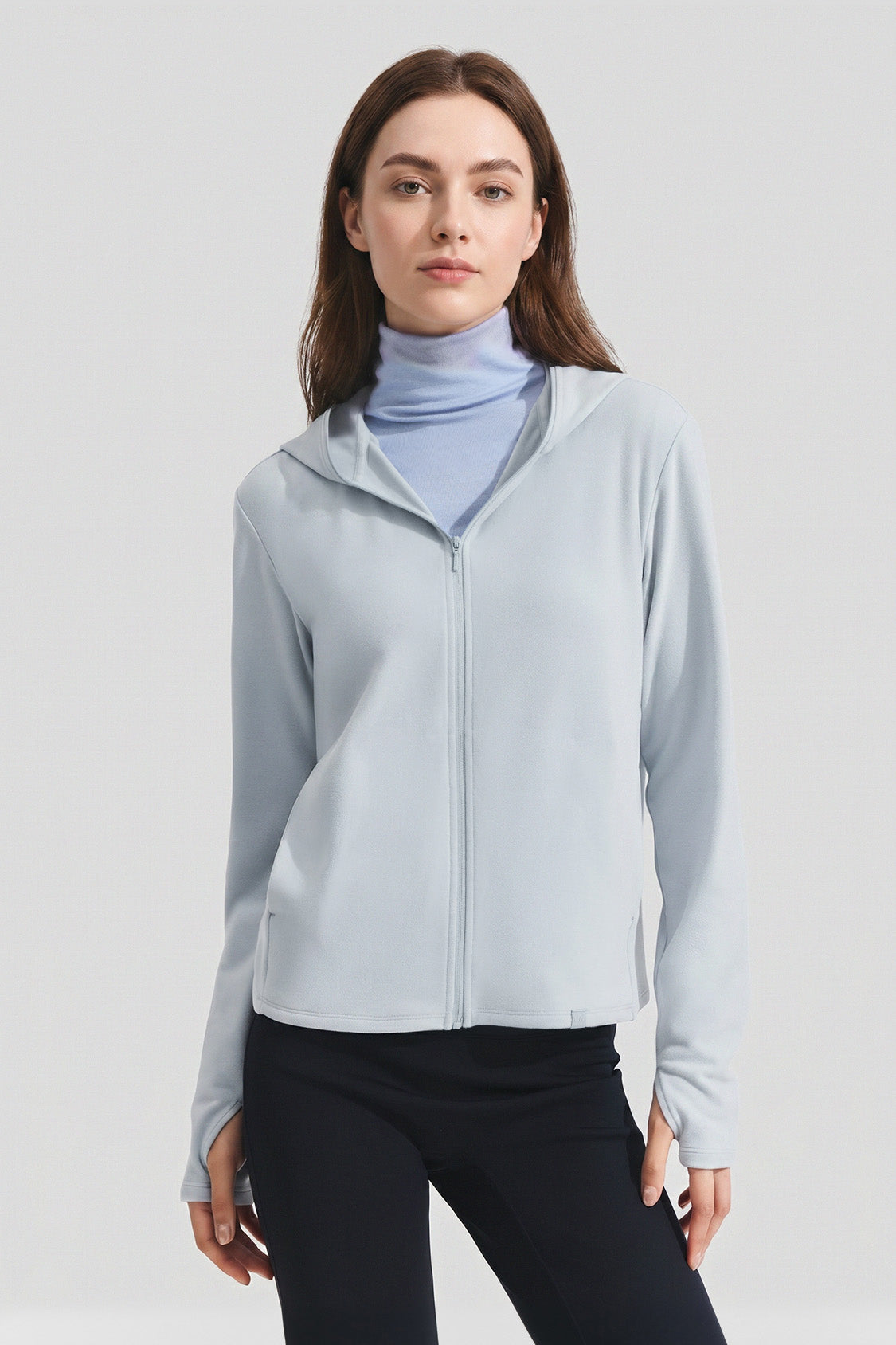Women's Relaxed-Fit Fleece Sun Protection Jacket UV009