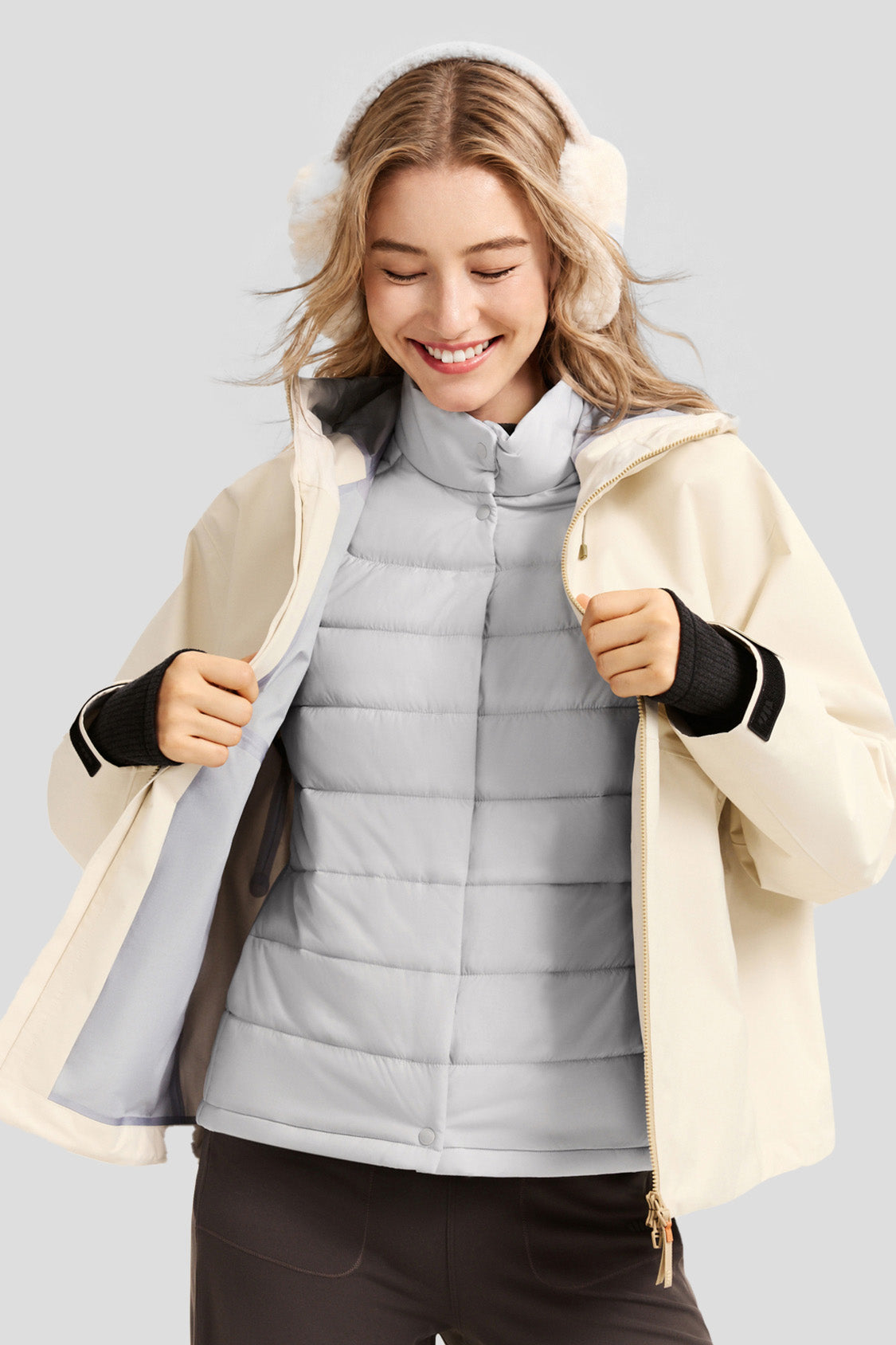 Gilet imbottito leggero da donna (calore medio) PF007