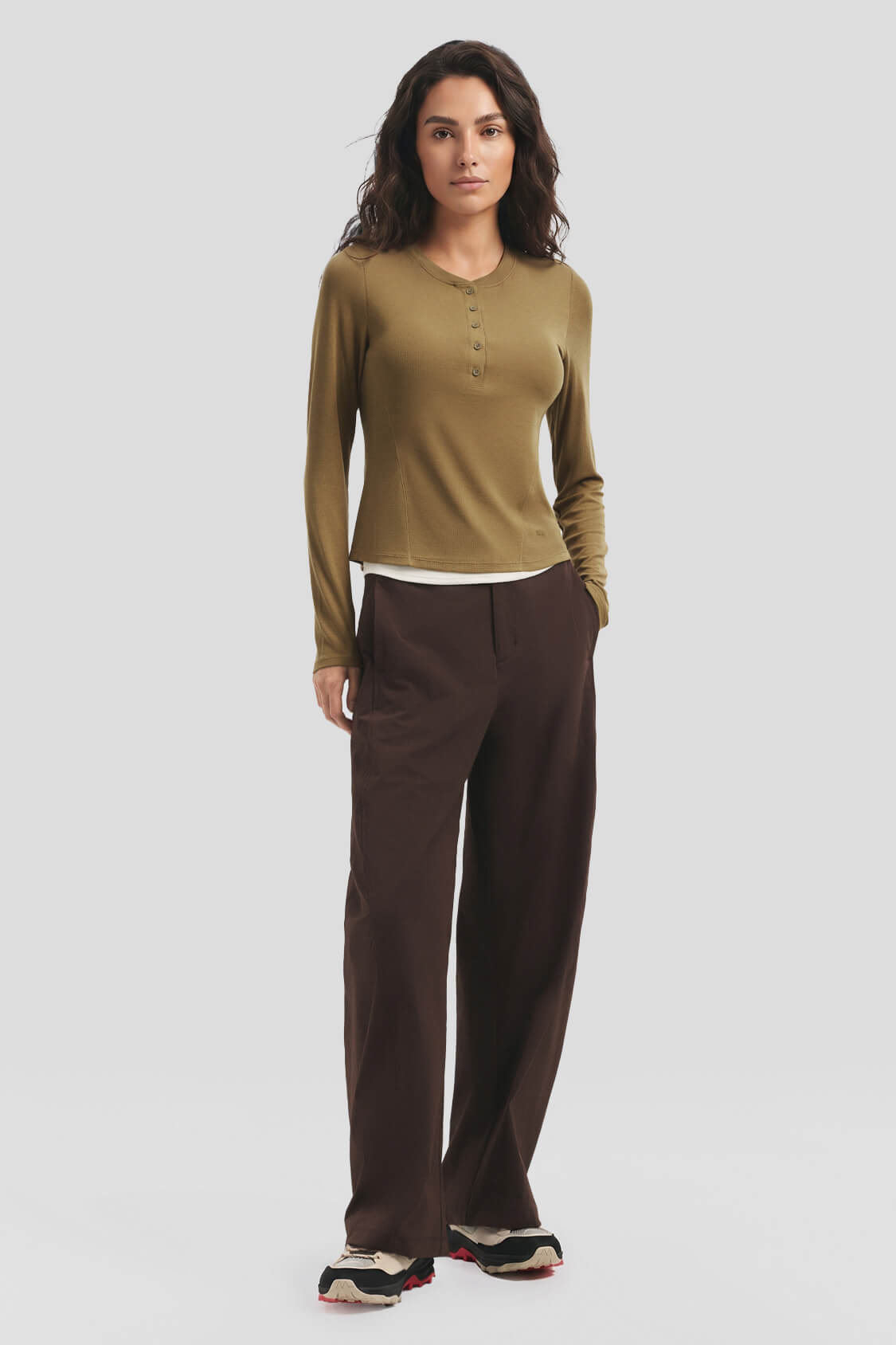 Women's Double-Layer Slim-Fit Base Layer Top HE019