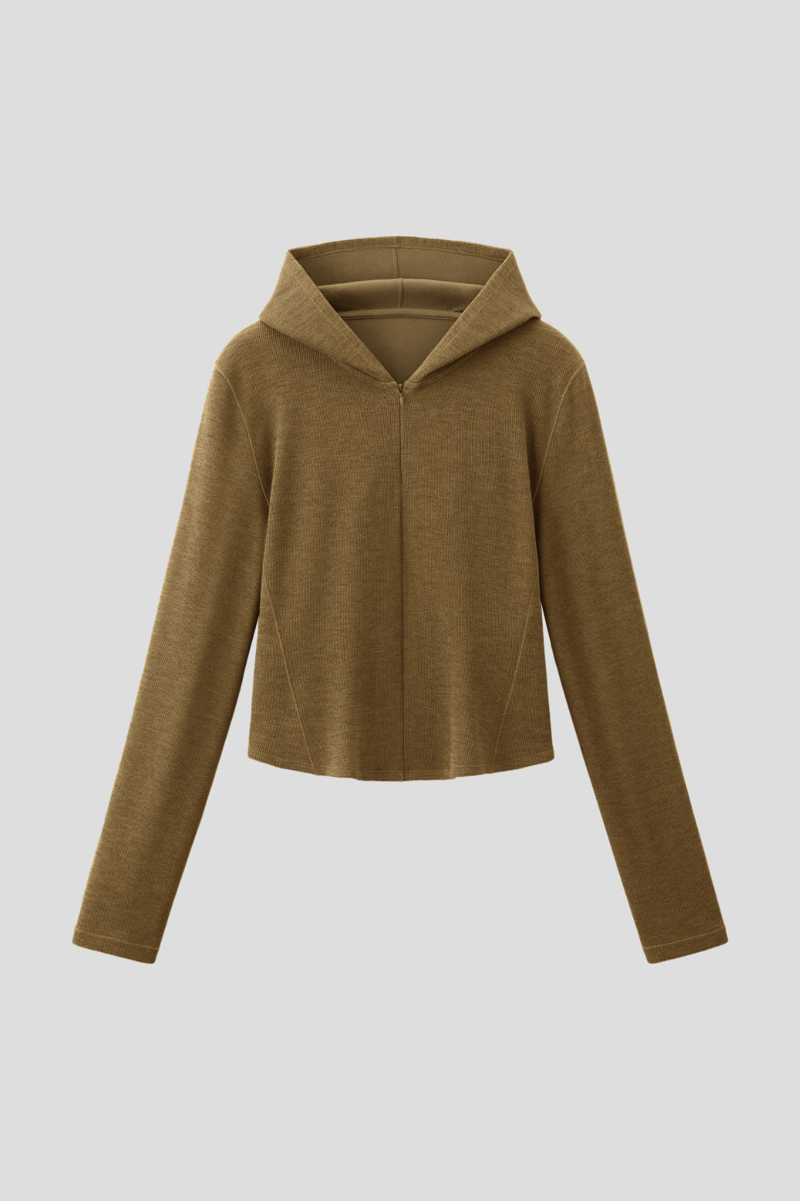 Women's High-Stretch Seamless Knit Hooded Base Layer Top EL025
