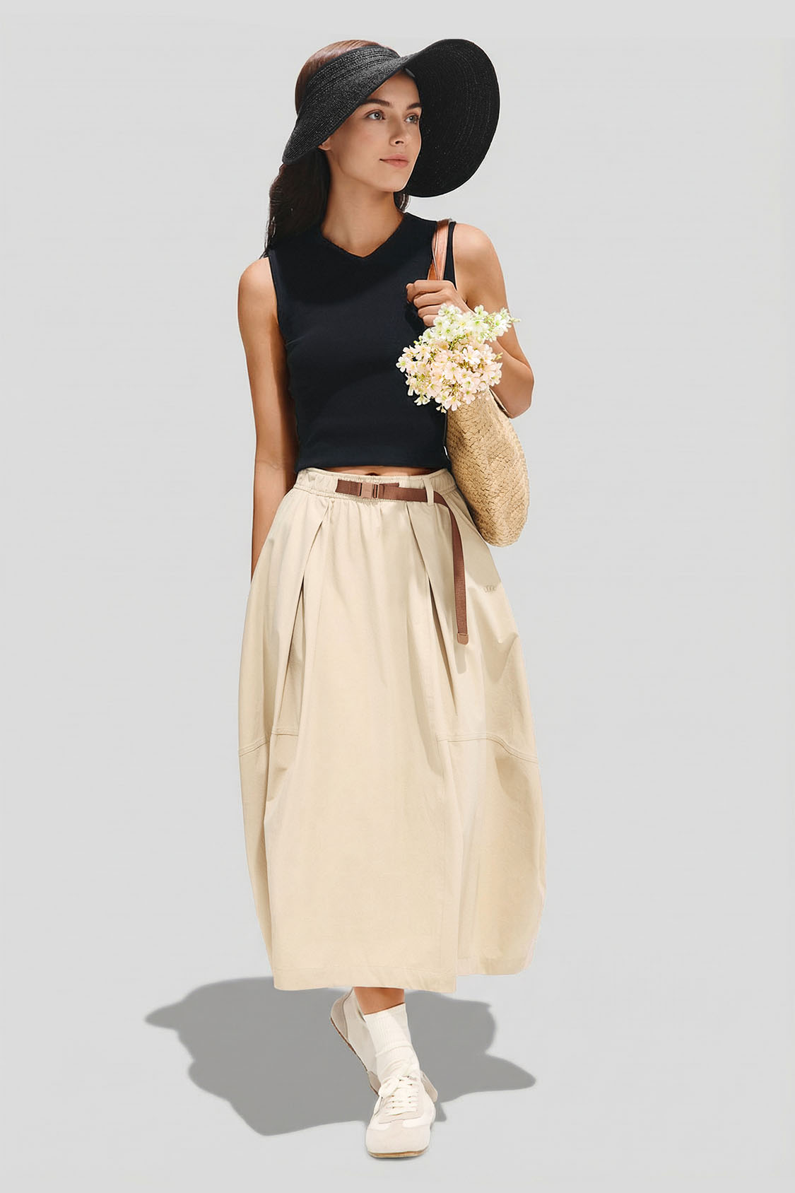 Women's Wide Brim Sun Protection Straw Hat UPF 50+ UL558