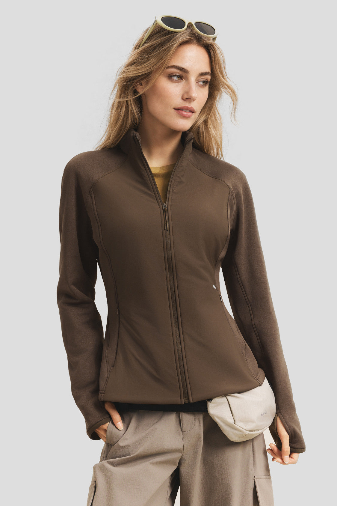 WindHaven – Chaqueta de forro polar cortaviento para mujer con calor medio