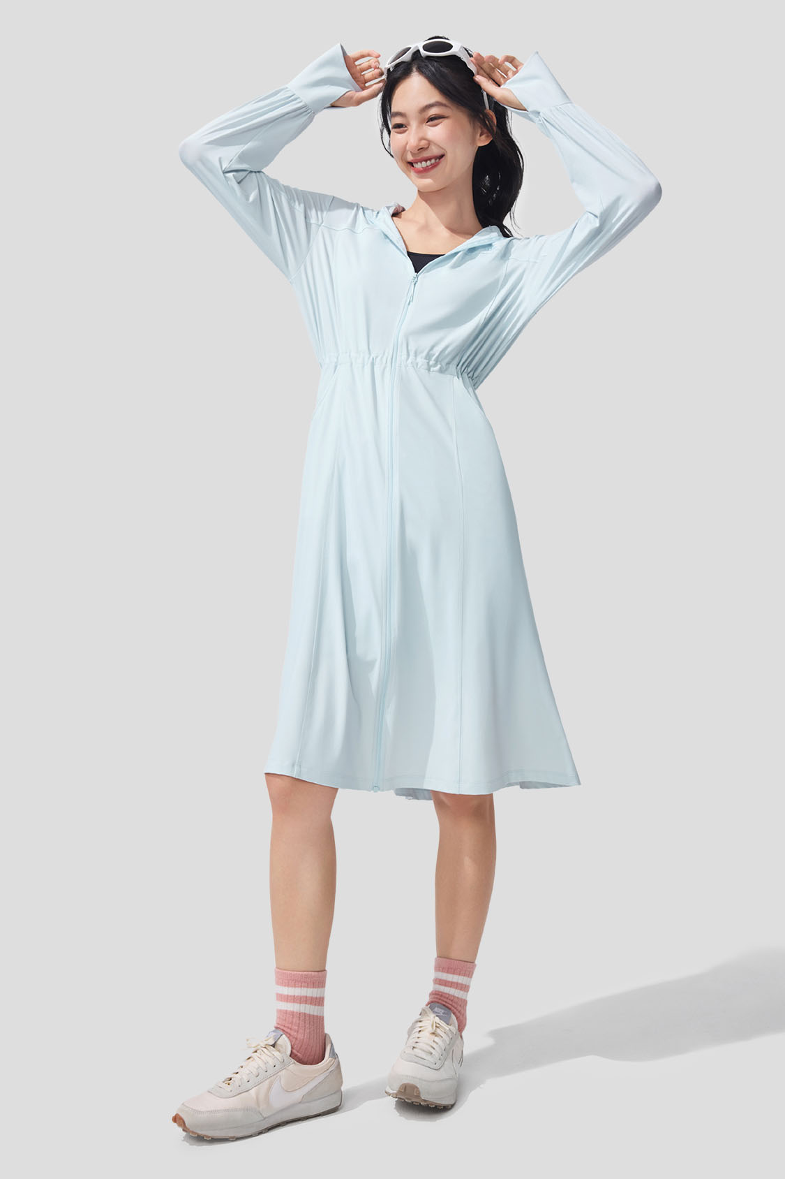 Ease - Women's Full Protection Loose Long Sun Jacket UPF2000+ AL824