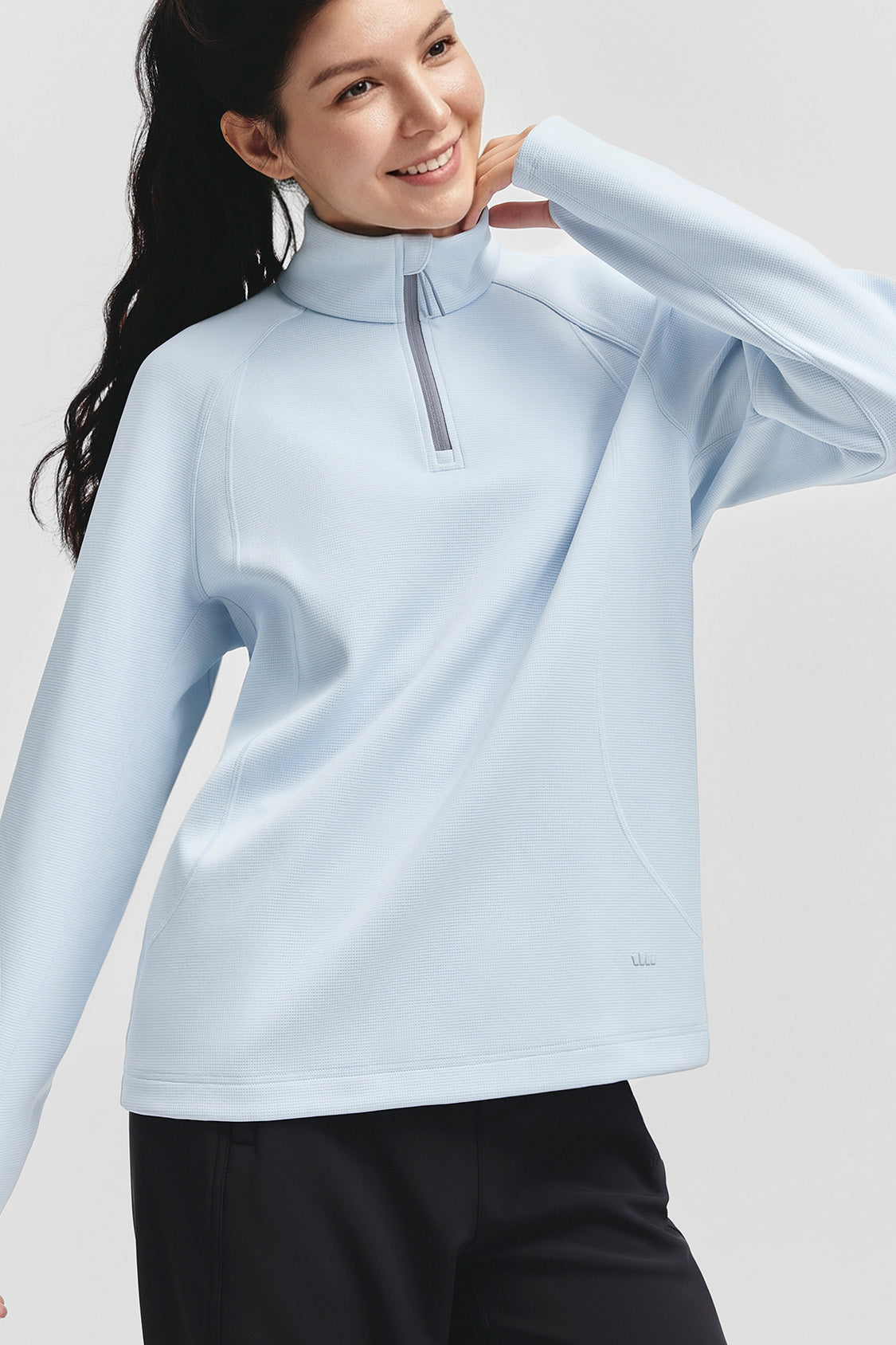 FlexWarm – Women’s High-Stretch Fleece-Feel Half-Zip Long Sleeve Top (Light Warmth)