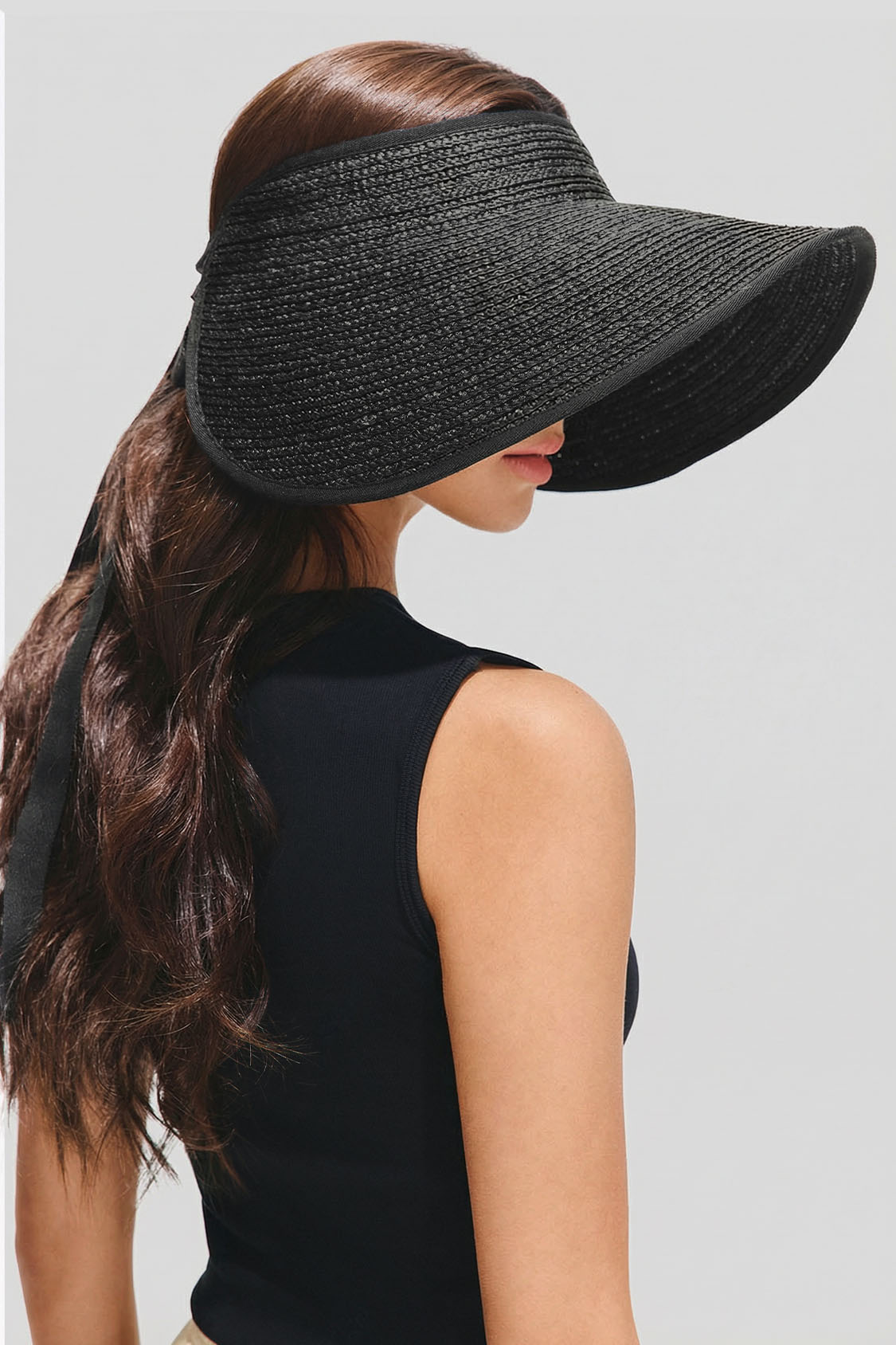 Women's Wide Brim Sun Protection Straw Hat UPF 50+ UL558