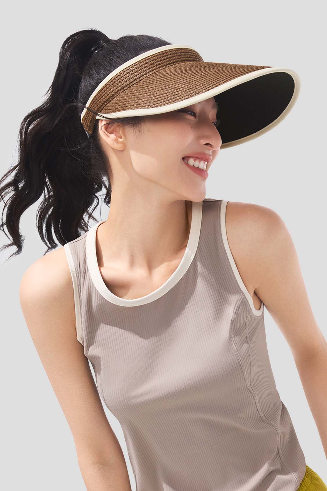 Guji Wide - Women's Sun Visor Hat UPF50+ BM569