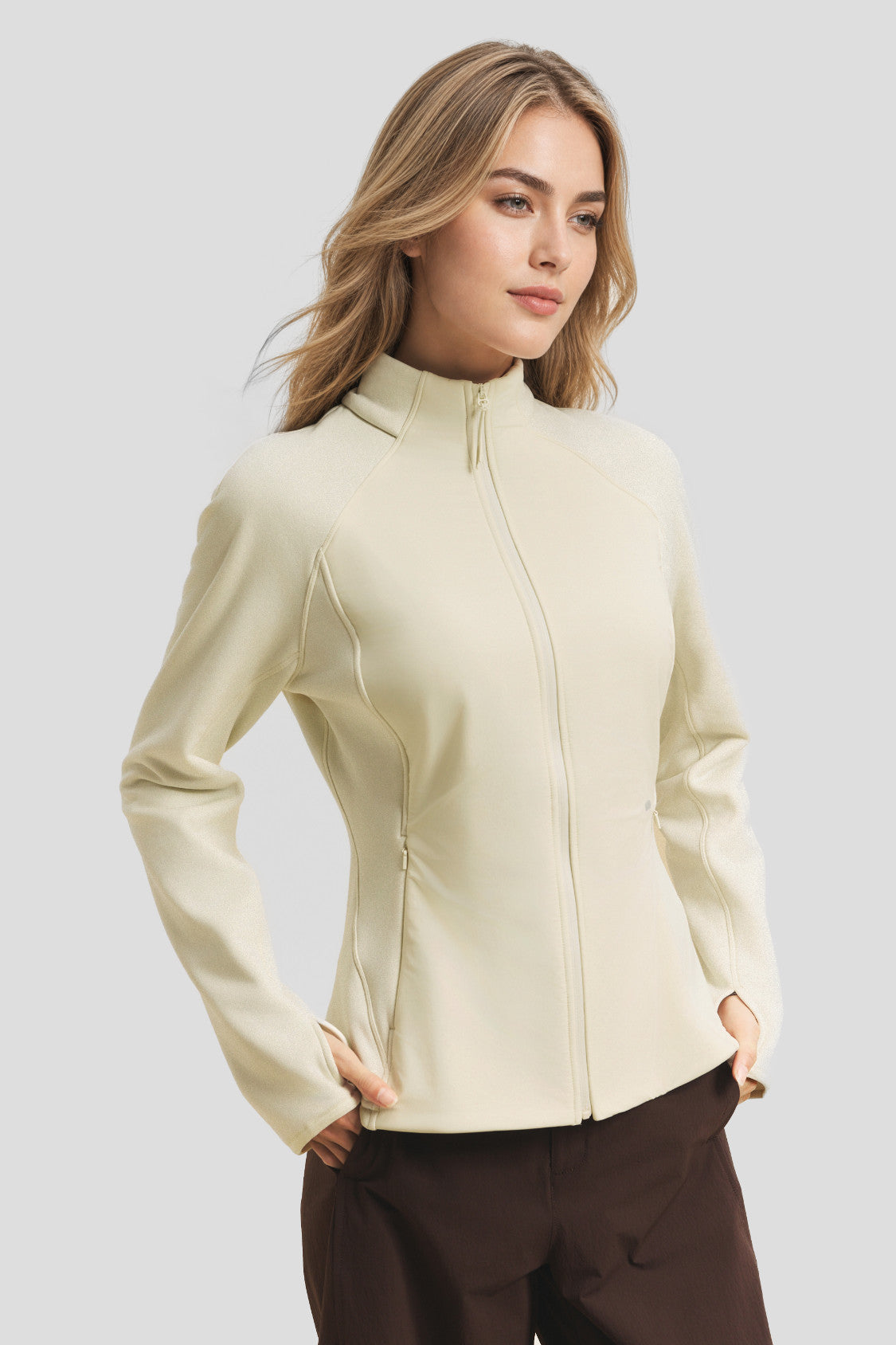 WindHaven – Chaqueta de forro polar cortaviento para mujer con calor medio
