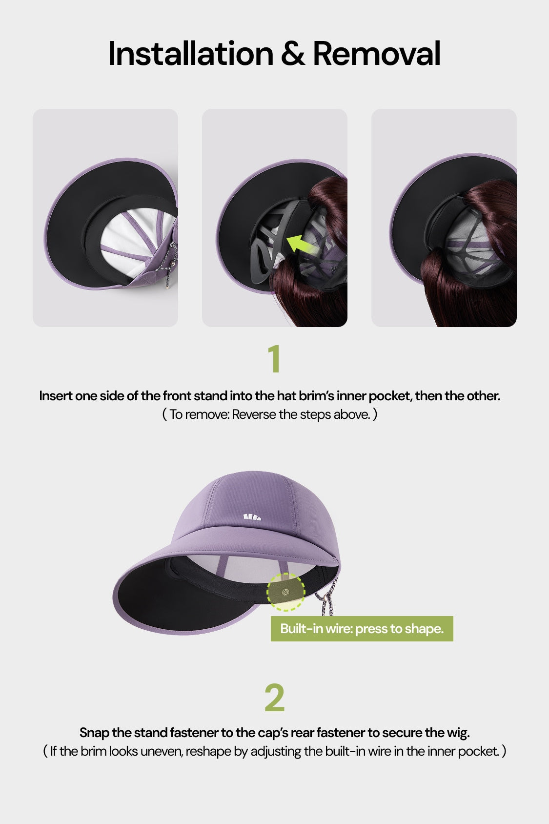 AirNest – Women’s Sun Shield Cap with Puffi Hair & 3D Ventilation Dome UPF50+