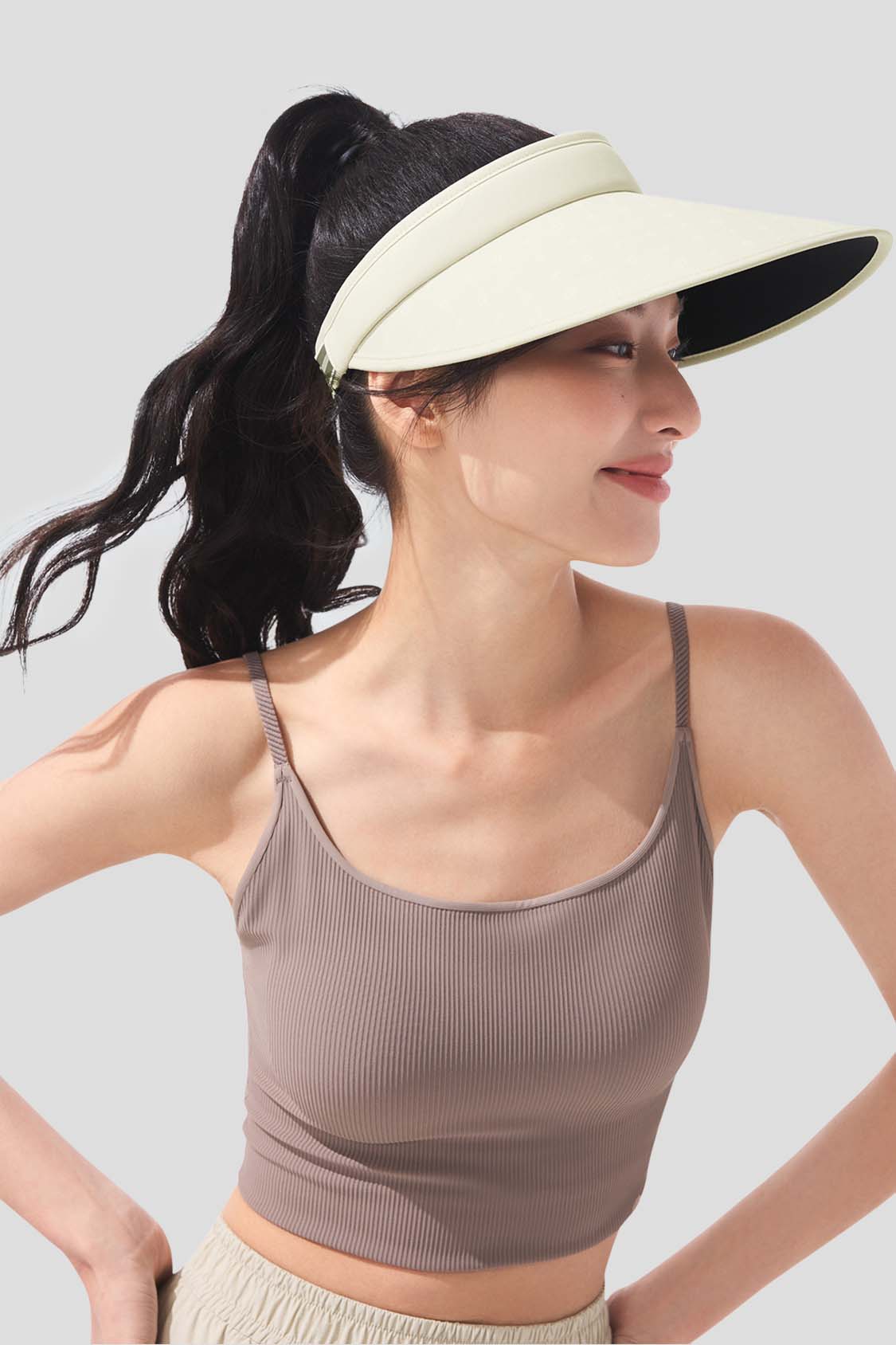 Guji Wide - Women's Sun Visor Hat UPF50+ BM569