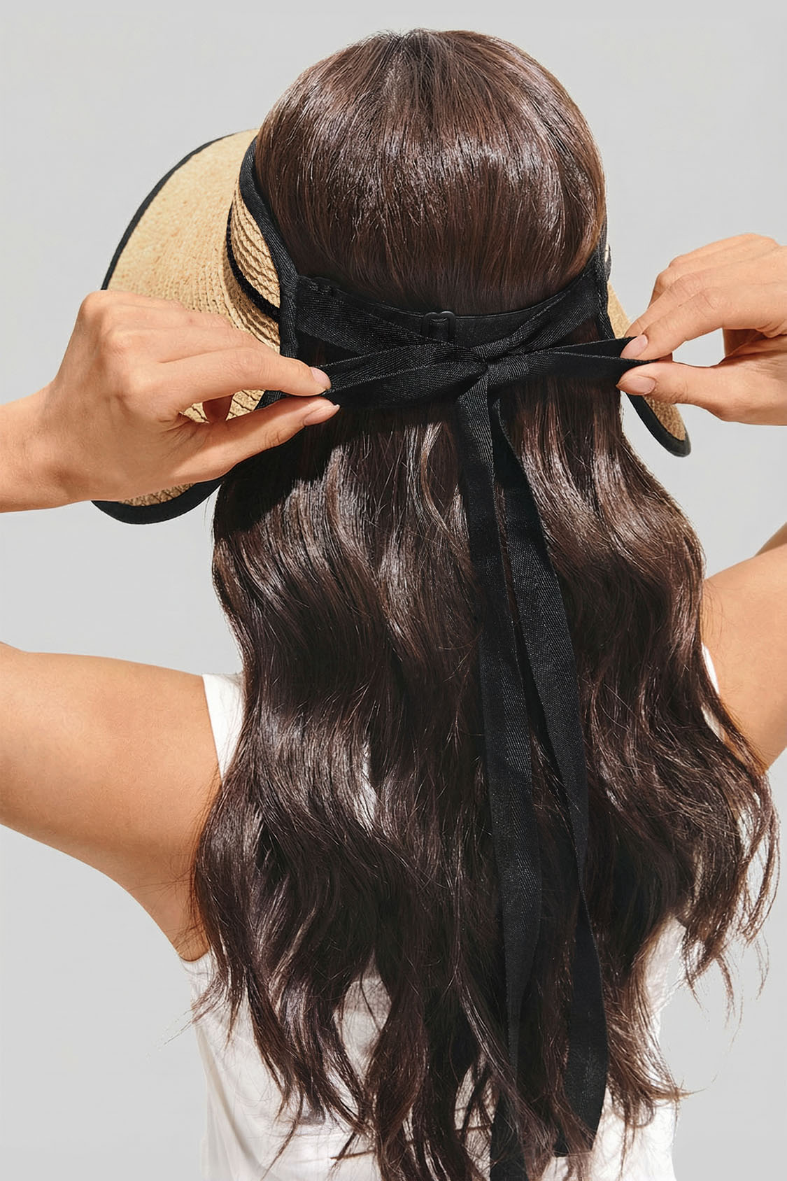 Women's Wide Brim Sun Protection Straw Hat UPF 50+ UL558