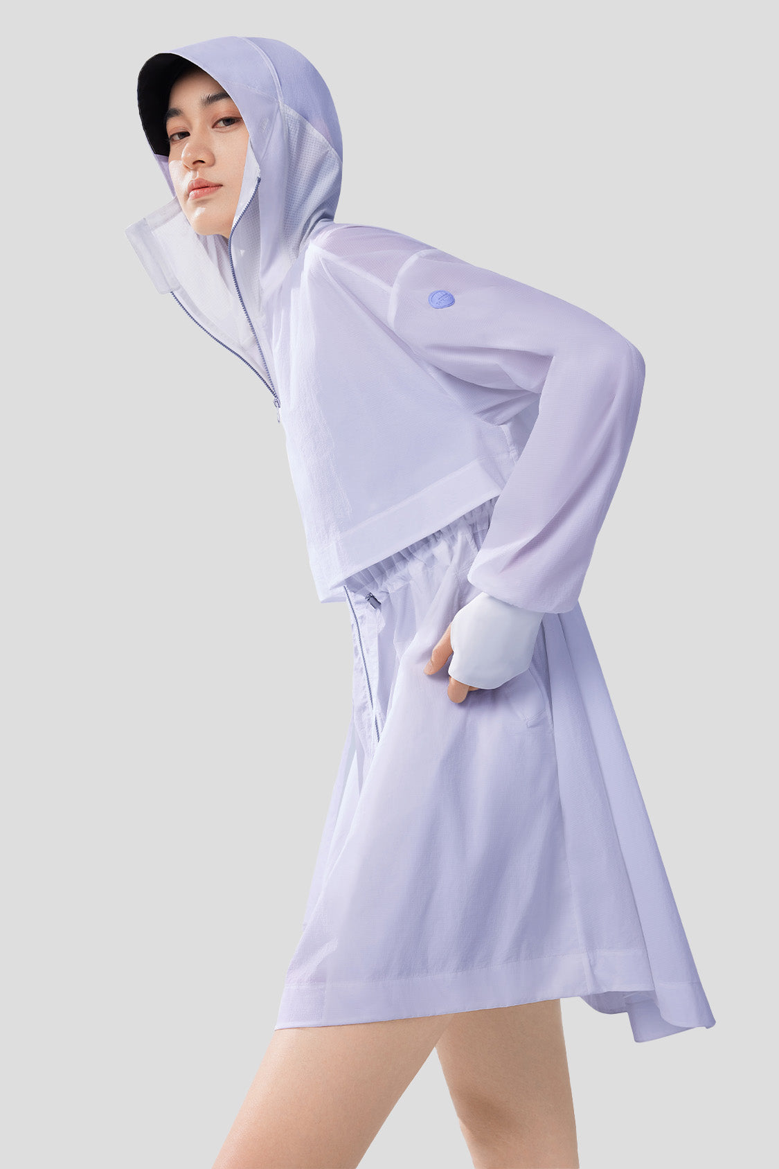 AiryArtsy - Women's Long Sun Protection Windbreaker Style UPF50+