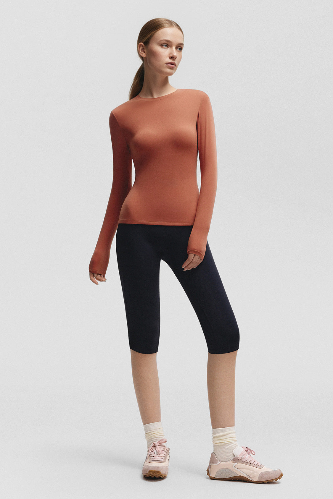 beneunder bareform womens seamless sports shaping top #color_red