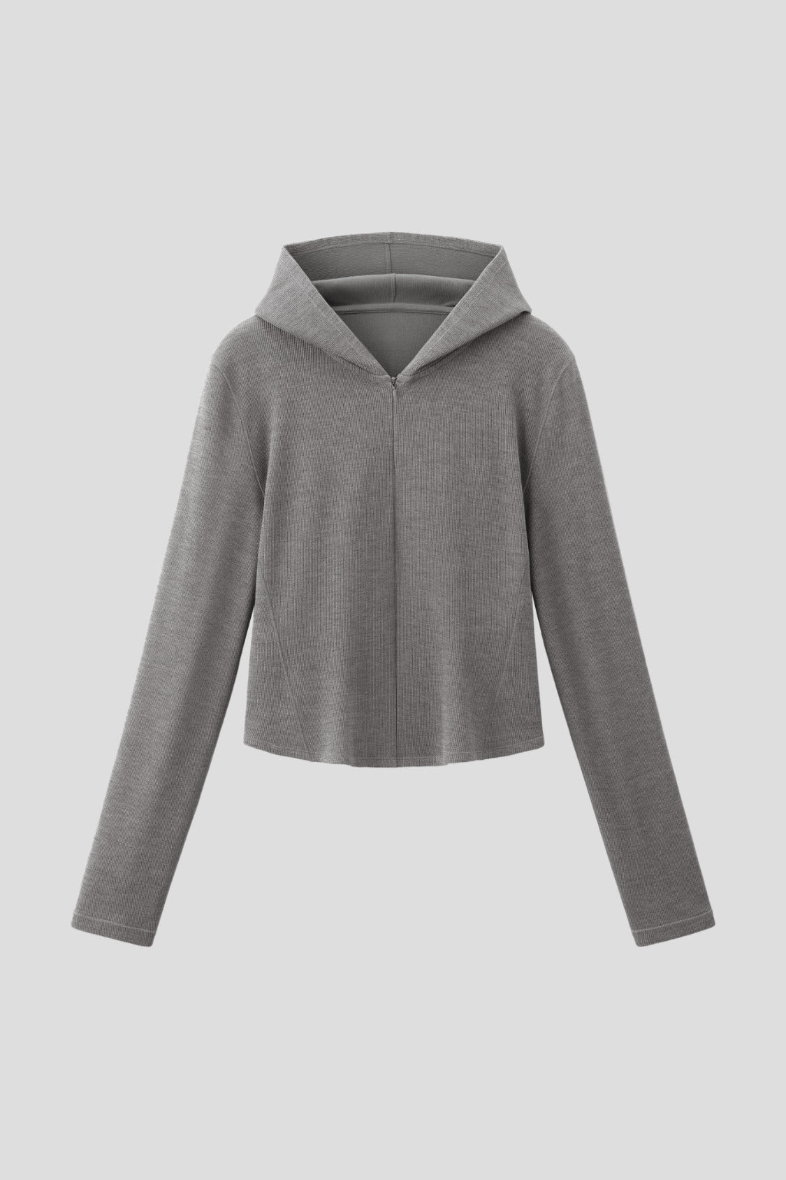Women's High-Stretch Seamless Knit Hooded Base Layer Top EL025