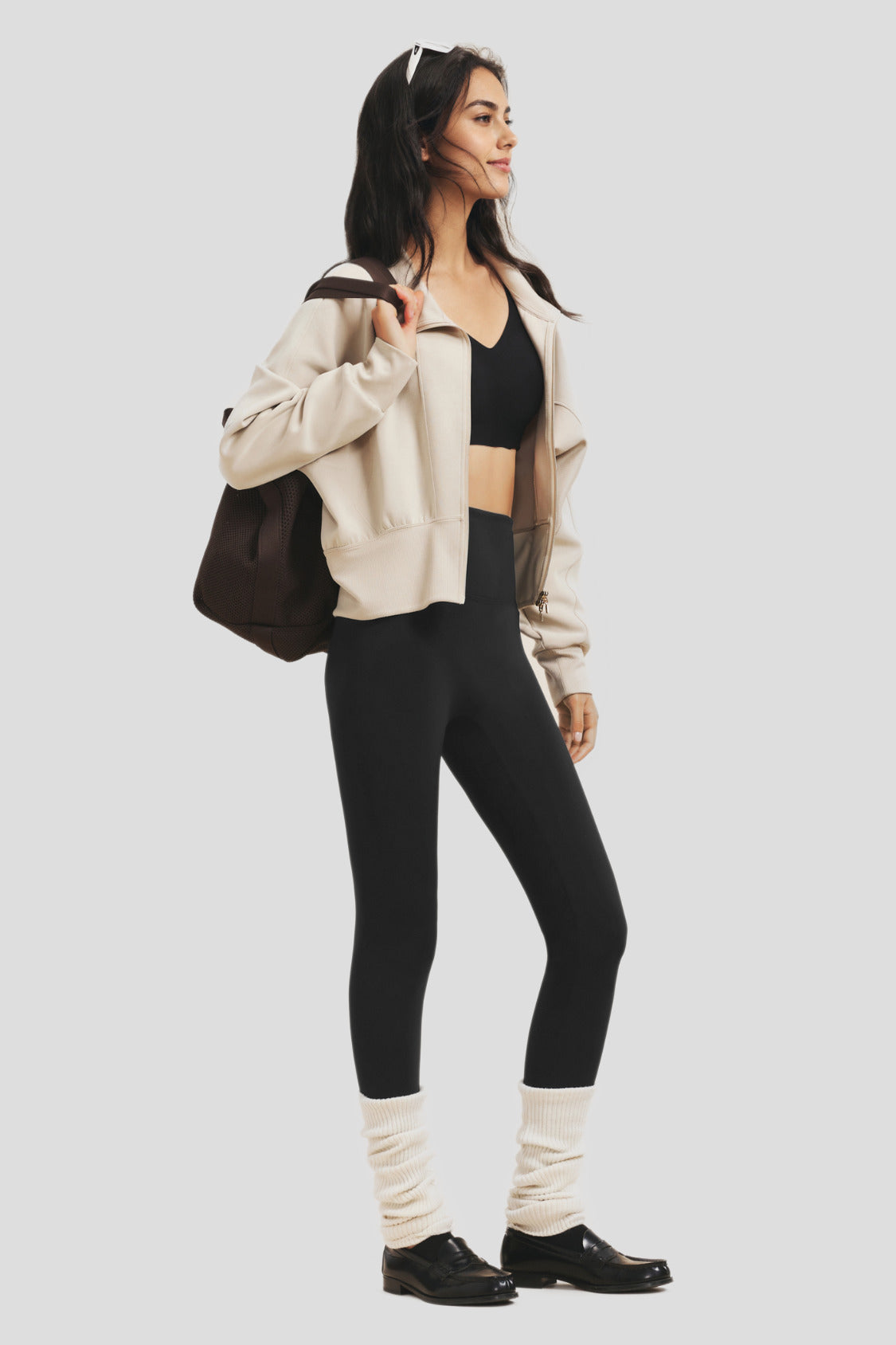 Women's High-Stretch Latex Waist Leggings HE023/HE024