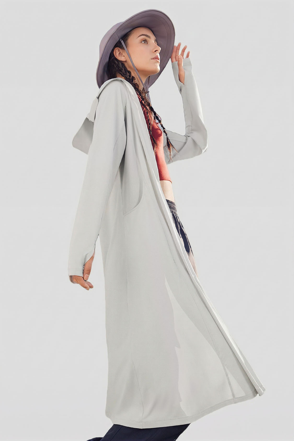 Women's Longline Cooling Sun Protection Jacket UPF 200+ AL902