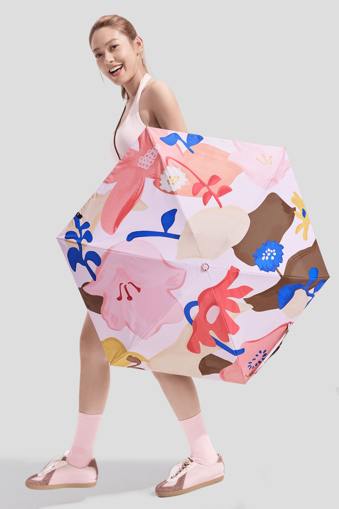 折叠 - 五折防晒伞 UPF50+