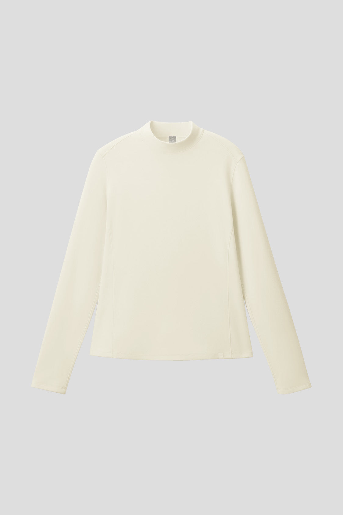 beneunder frostease womens medium warmth half turtleneck fleece base layer #color_beige