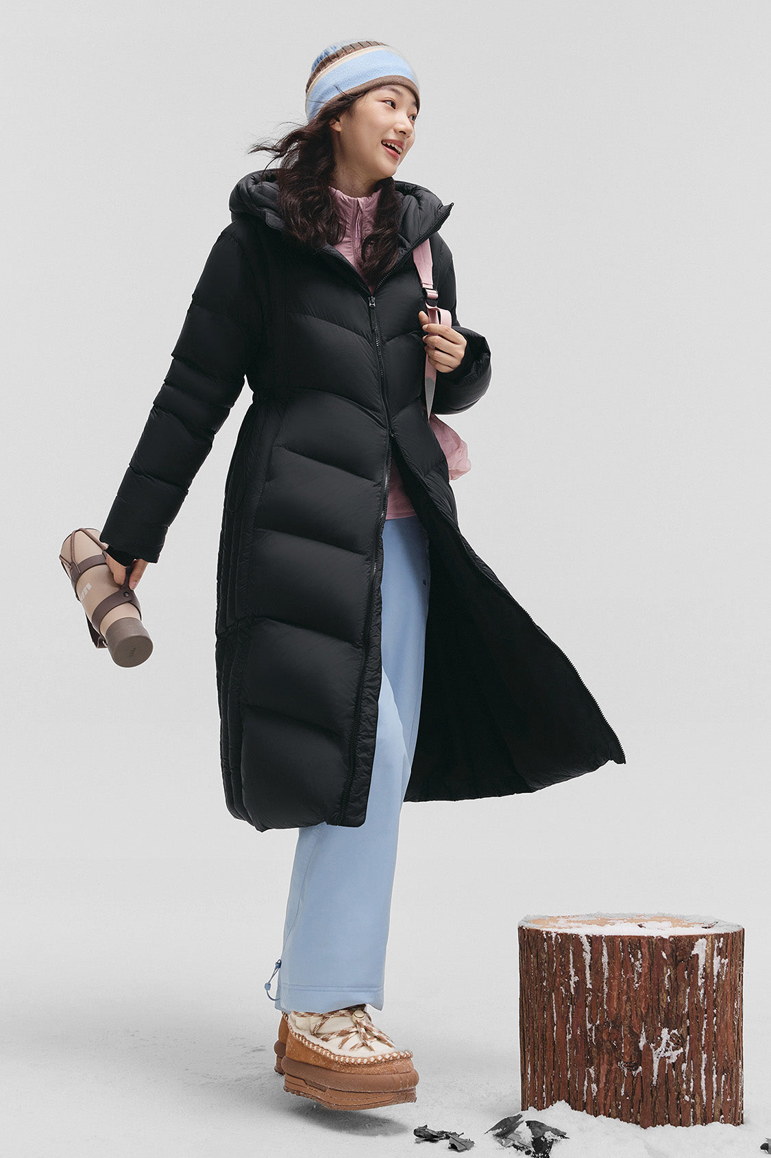 beneunder loftguard – women’s high-loft down coat (long, extreme warmth) #color_black