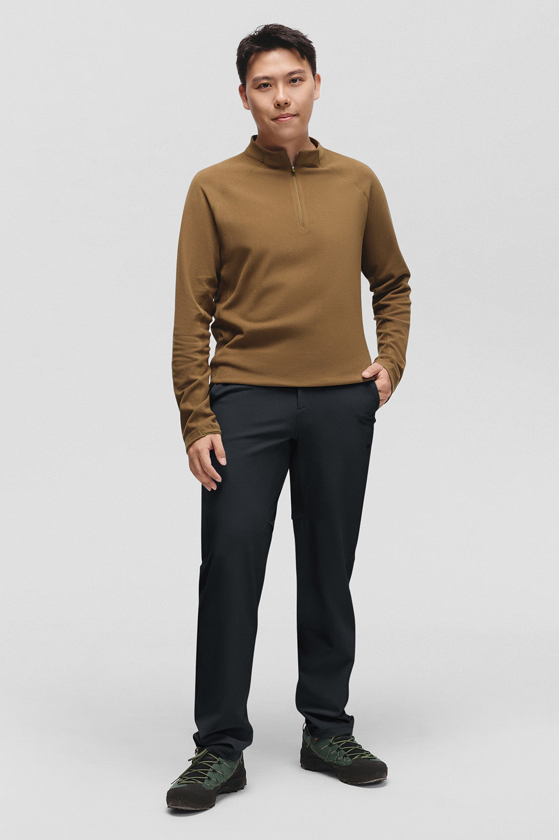 beneunder summitshell mens softshell straight leg pants #color_black