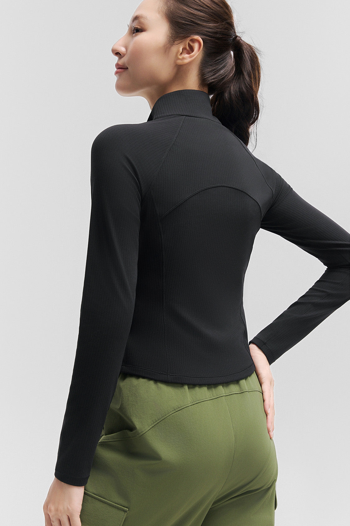 beneunder stripedry womens striped quick dry shaping top #color_black