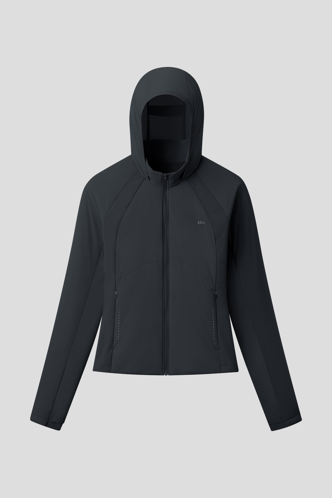 beneunder hoodmotion womens medium warmth hooded stretch fleece jacket #color_black