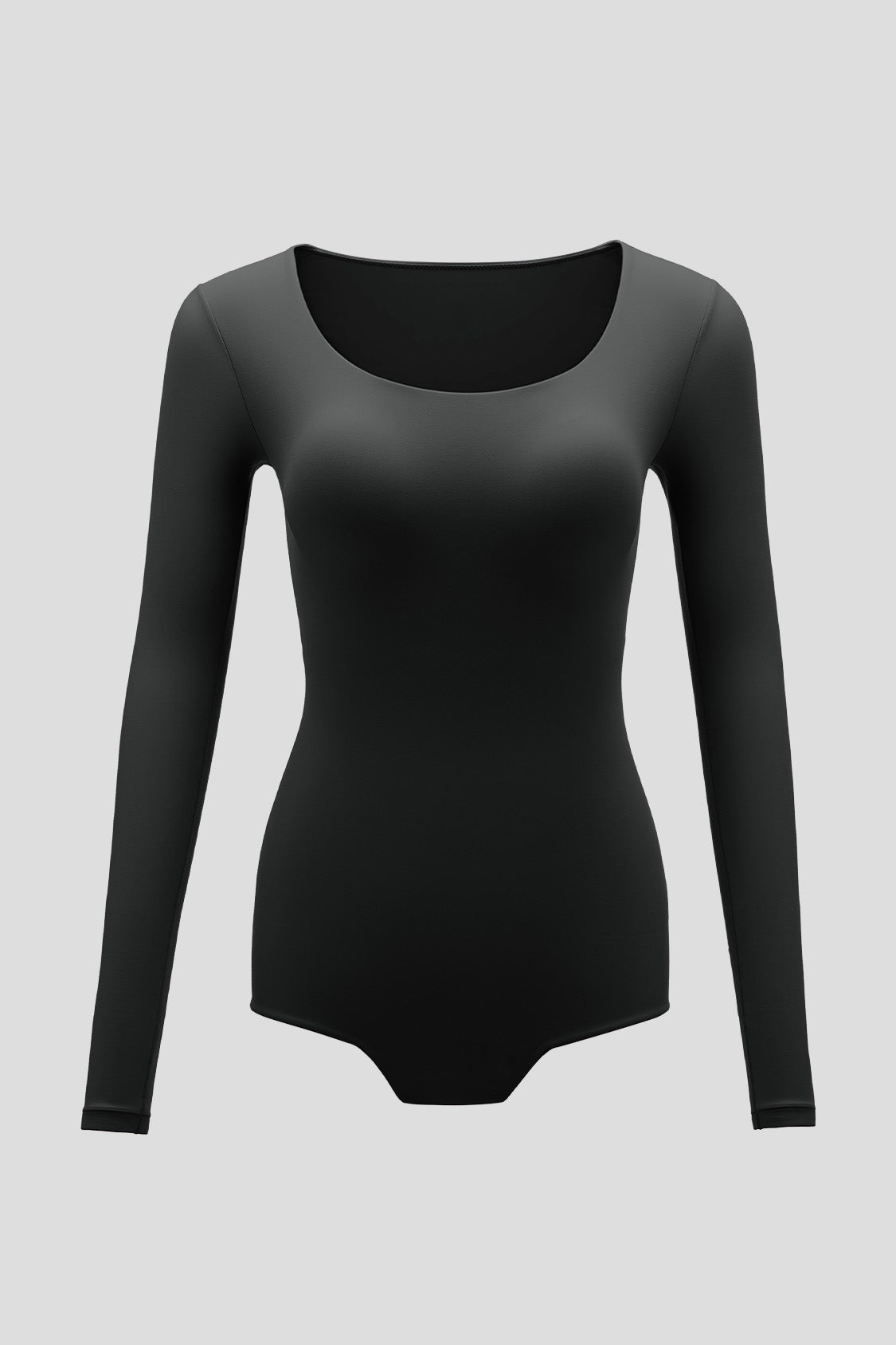 women's seamless bra-in shaping bodysuit top #color_black