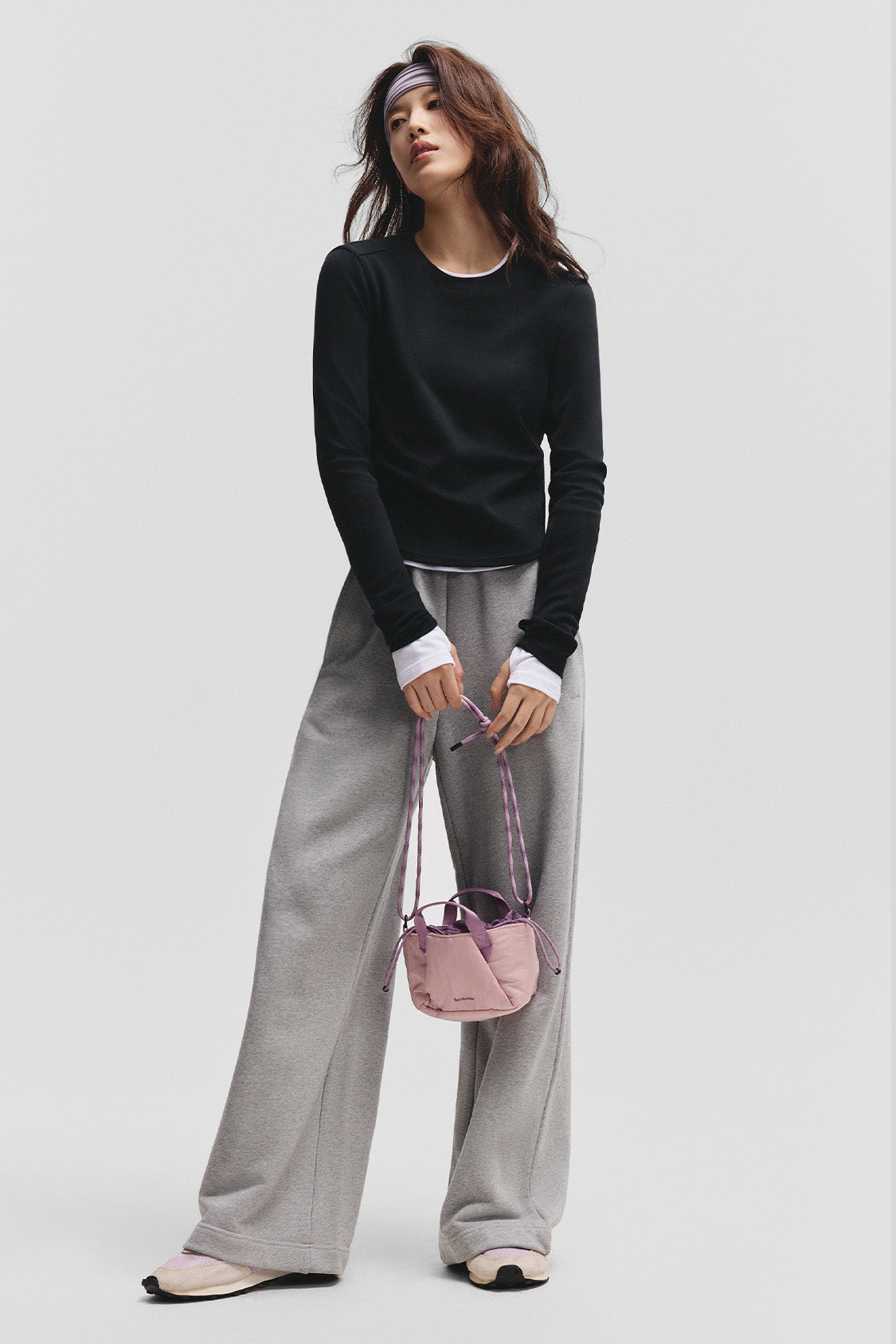 beneunder cozyflex womens stretch cotton long sleeve top#color_black