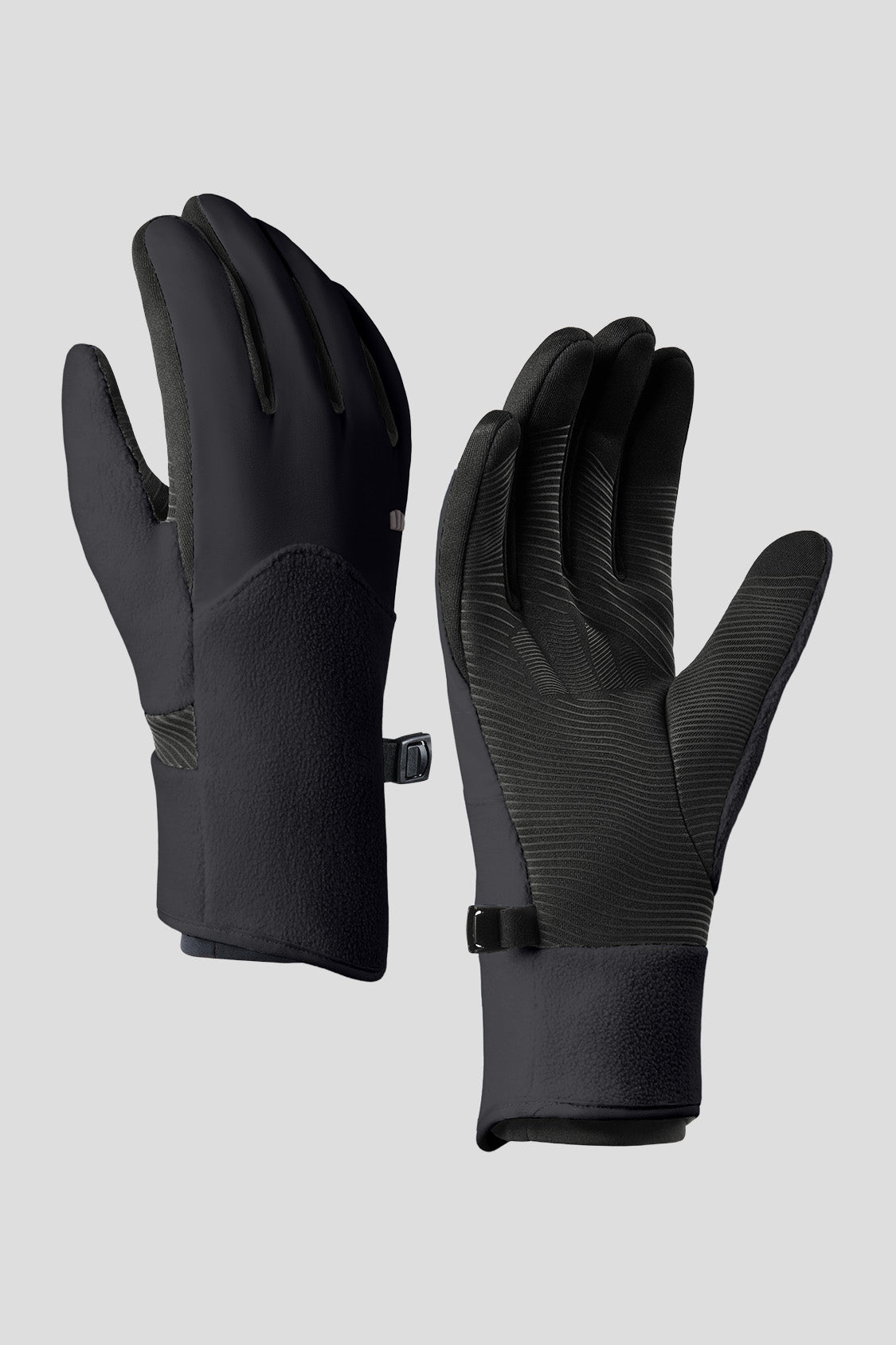 beneunder glovetherm unisex thermal fleece gloves #color_black