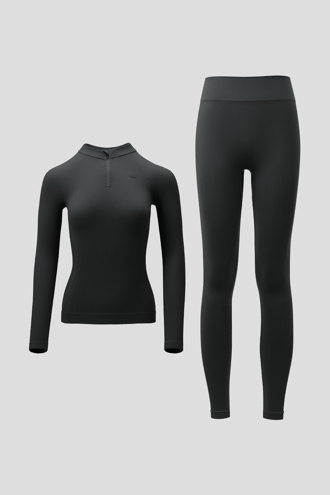 beneunder motionset womens light warmth sport performance base layer set #color_black