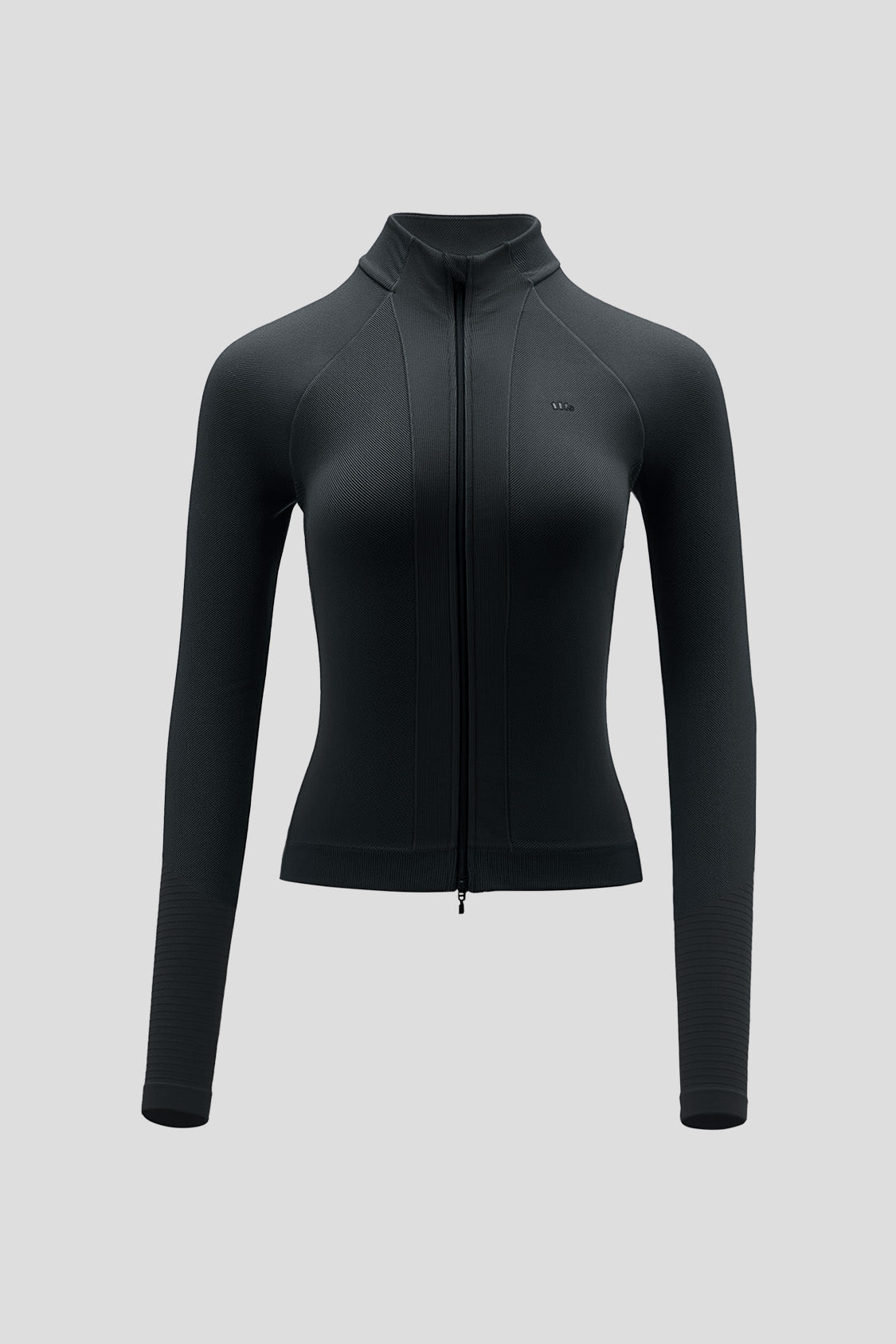beneunder fullzipdry womens full zip quick dry shaping top #color_black