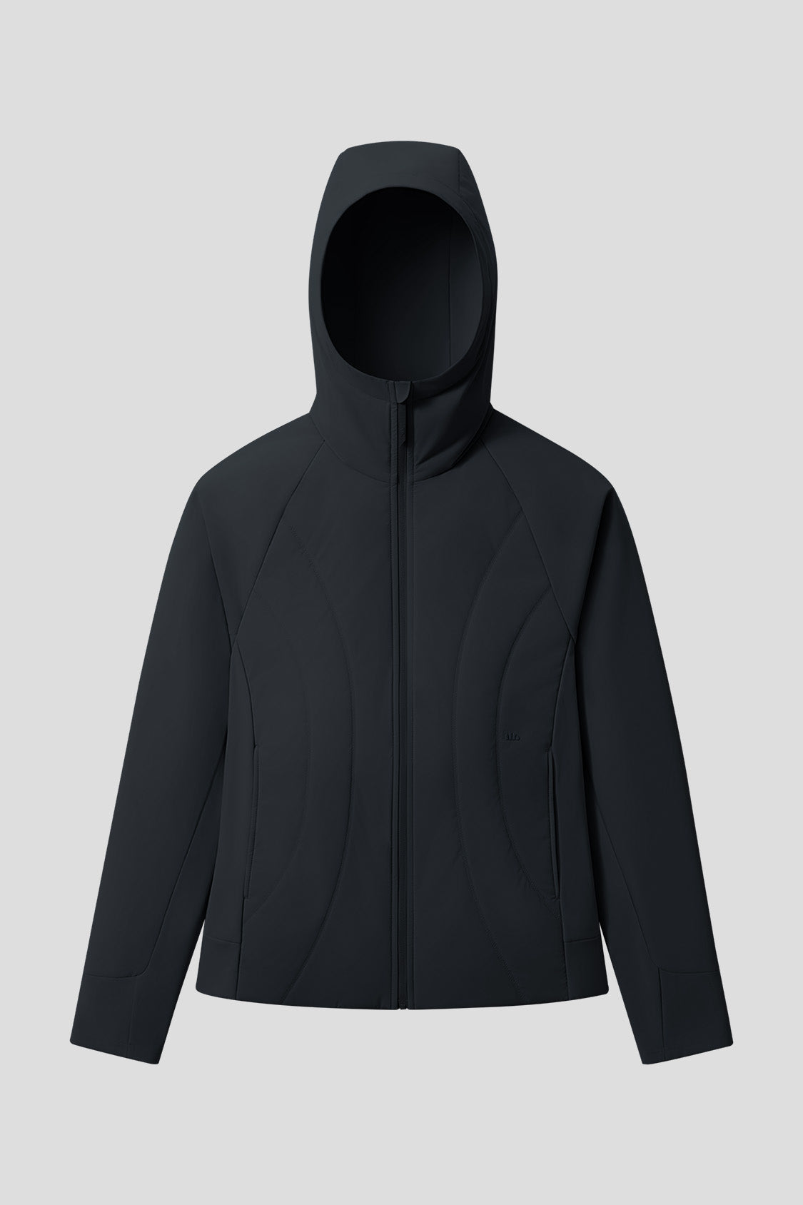 beneunder hoodbreeze womens medium warmth hooded stretch fleece jacket #color_black