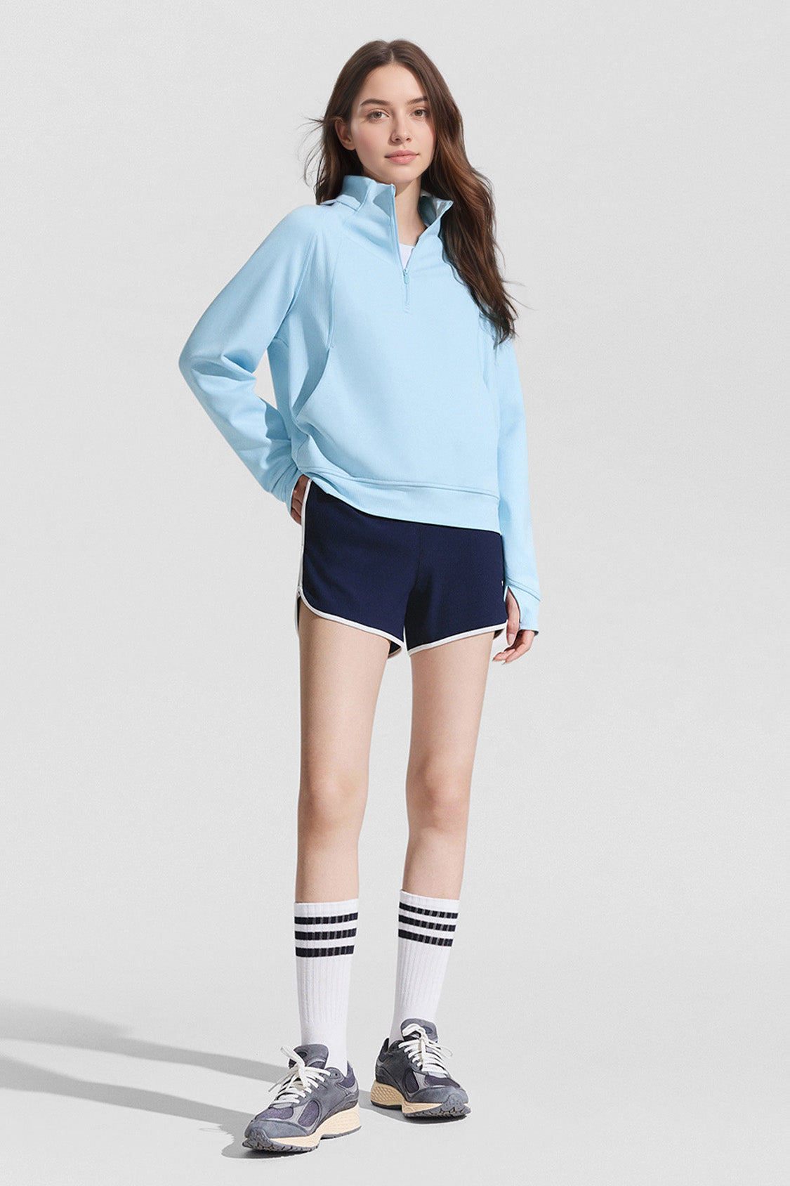 beneunder windglow womens 360 uvshield stretch jacket upf50#color_blue