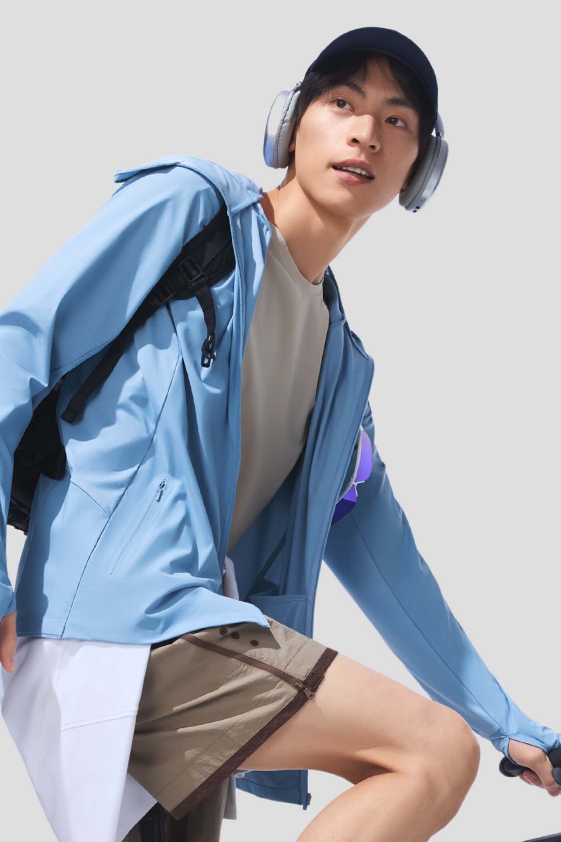 beneunder men's sun protection jacket #color_blue
