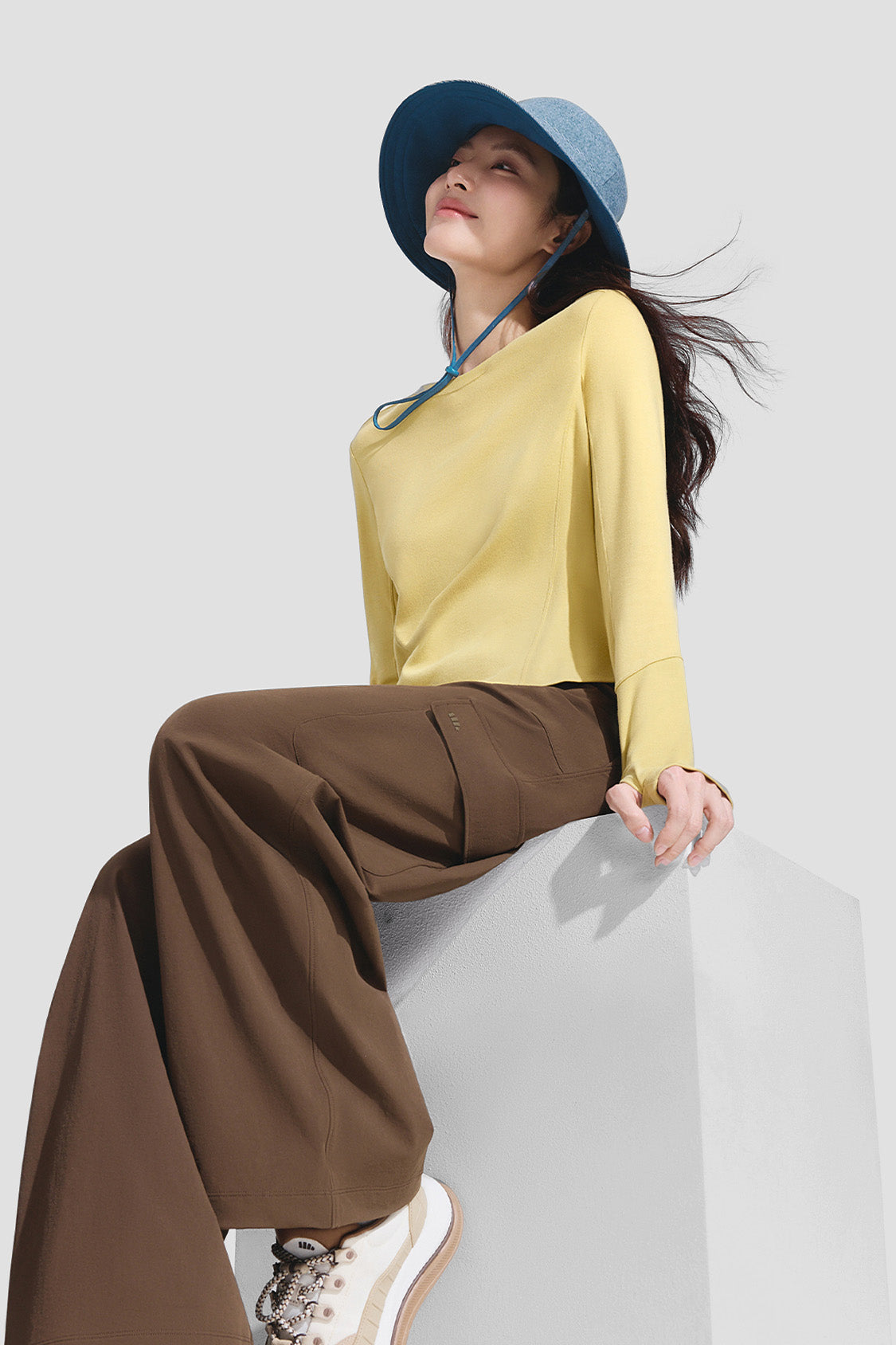 women’s dual-sided ventilated sun hat upf50+ #color_blue