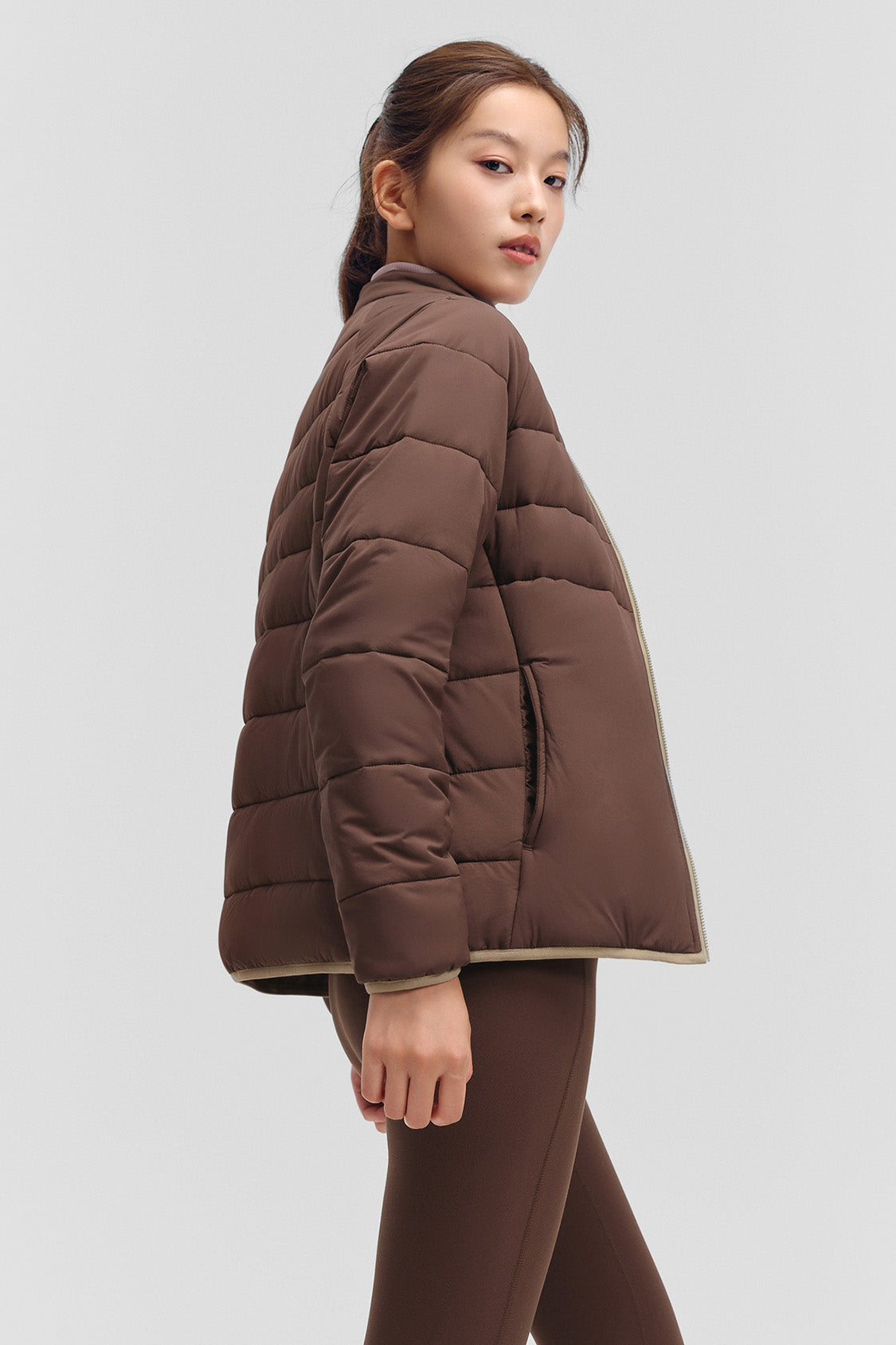 beneunder alpinecore – women’s insulated shell jacket (regular fit, warm liner) #color_brown