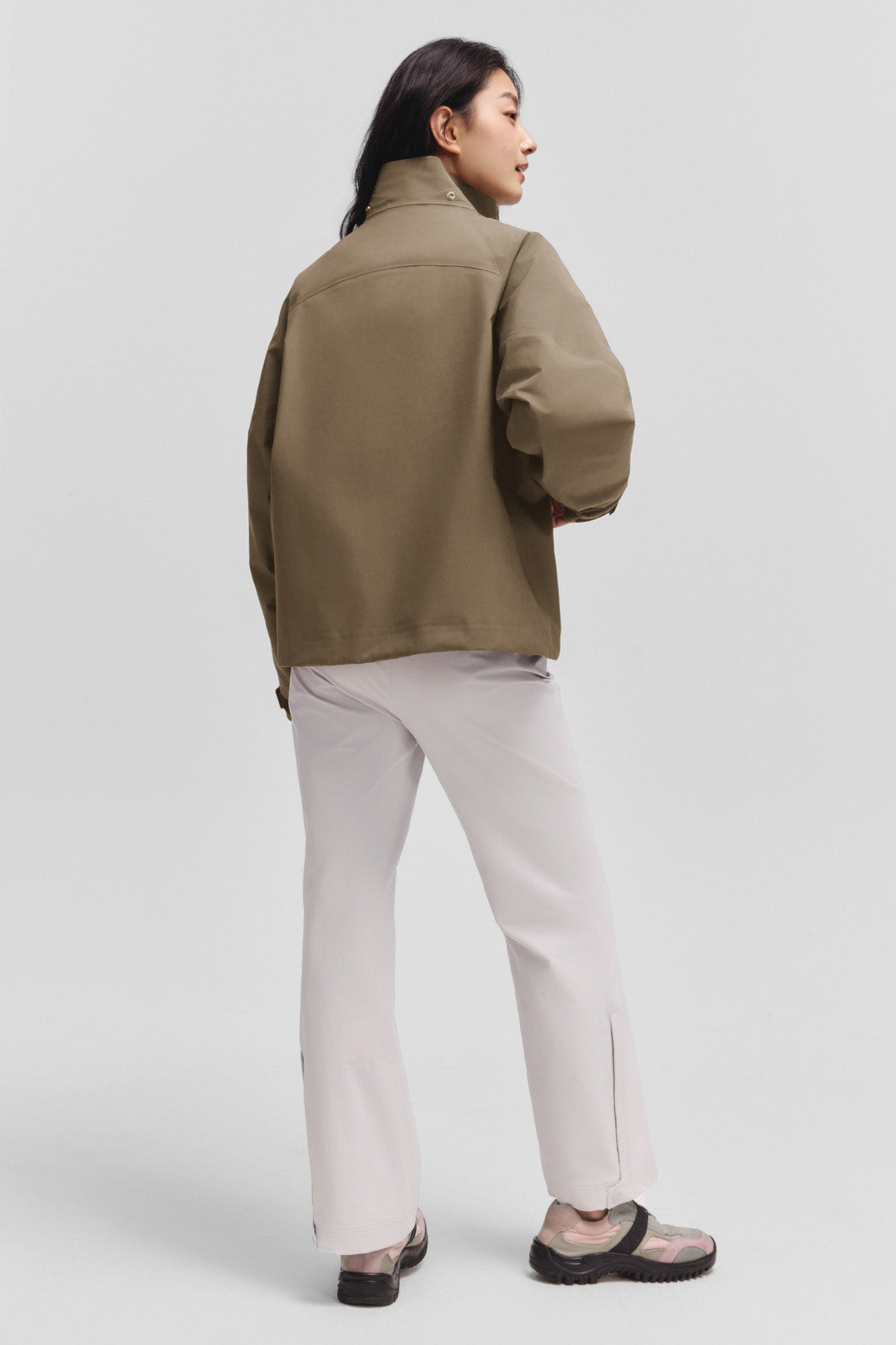 beneunder peakflex – women’s stretch insulated shell jacket (removable hood, warm liner) #color_brown