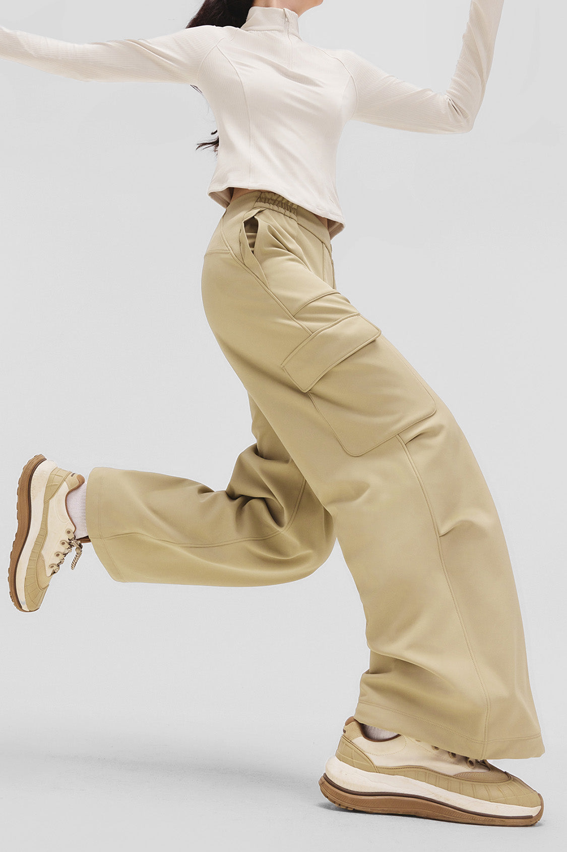 beneunder stormparatroop – women’s thermal parachute softshell pants #color_brown