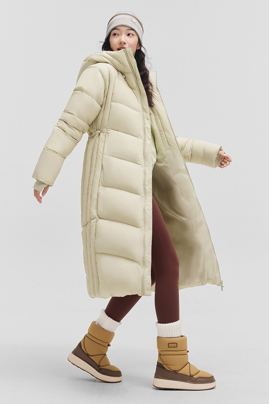 beneunder loftguard – women’s high-loft down coat (long, extreme warmth) #color_brown