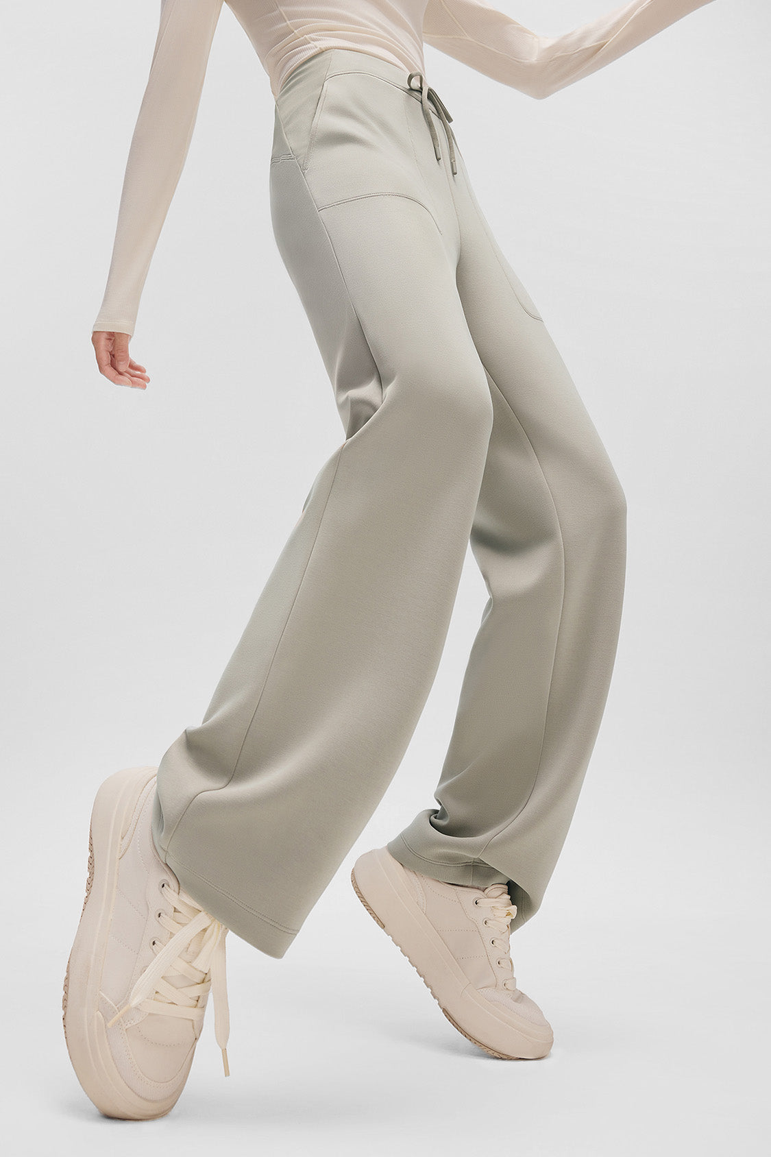 beneunder flexstraight womens high stretch straight leg pants #color_gray