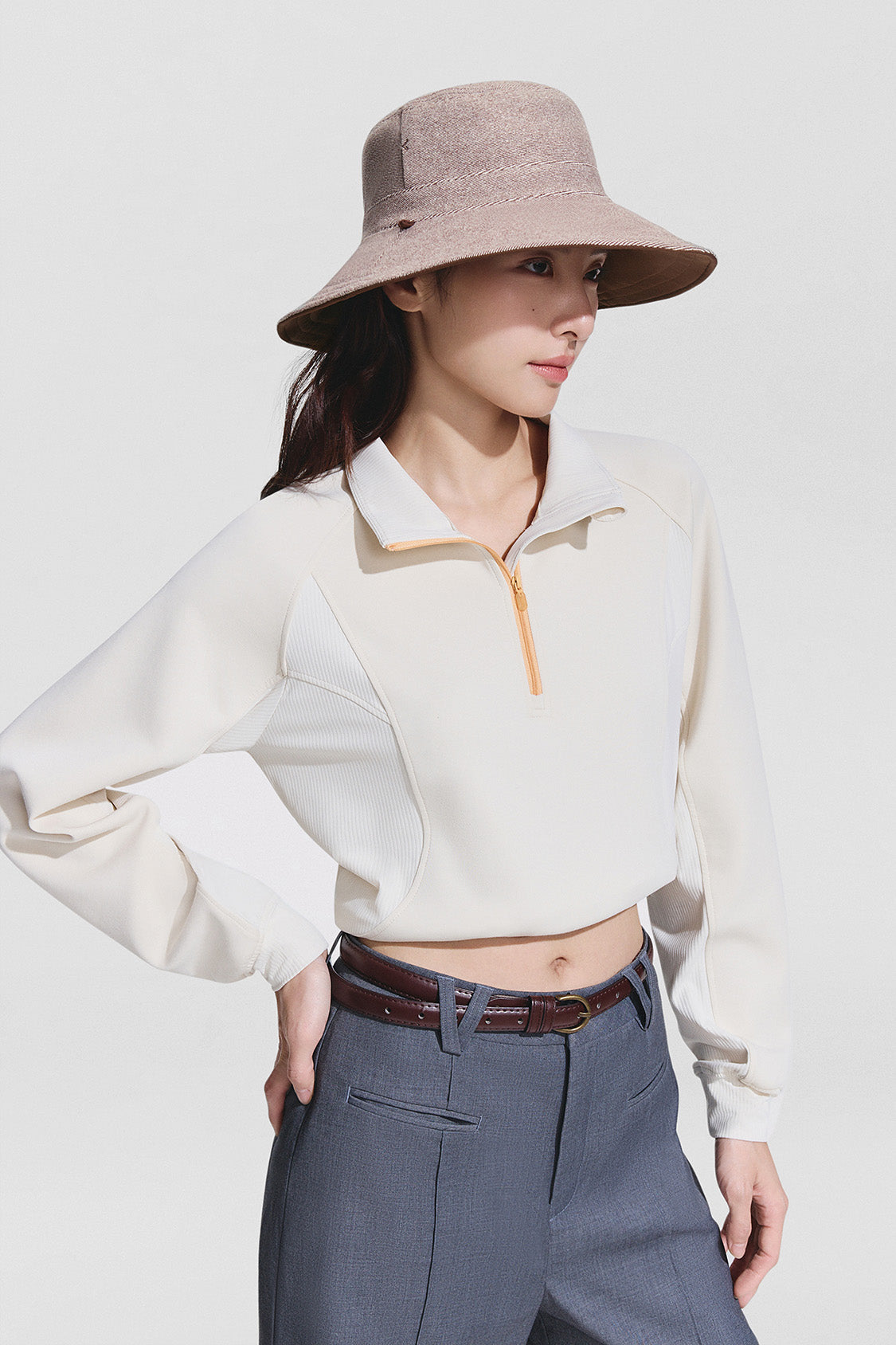 women’s dual-sided ventilated sun hat upf50+ #color_brown