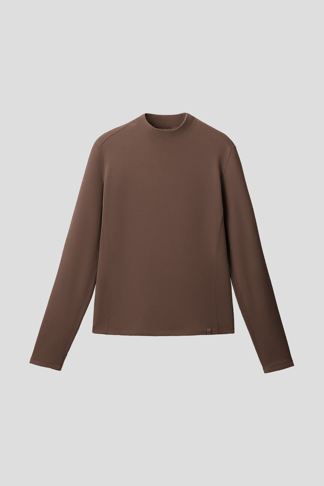 beneunder frostease womens medium warmth half turtleneck fleece base layer #color_brown