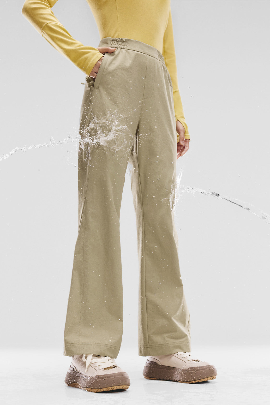 beneunder softflare womens softshell mini flare pants #color_brown